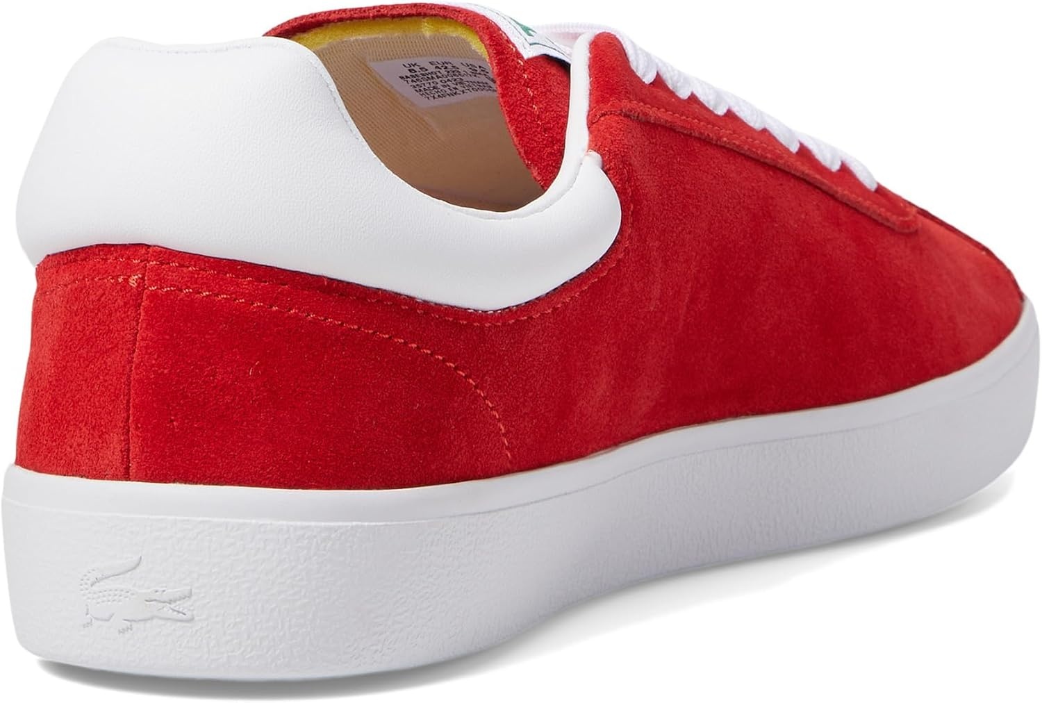 image:imageLacoste Mens Baseshot Translucent Sole SneakersRedWht