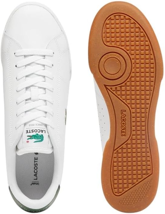 image:imageLacoste Mens Carnaby Cup Leather SneakersWhite Dark Green