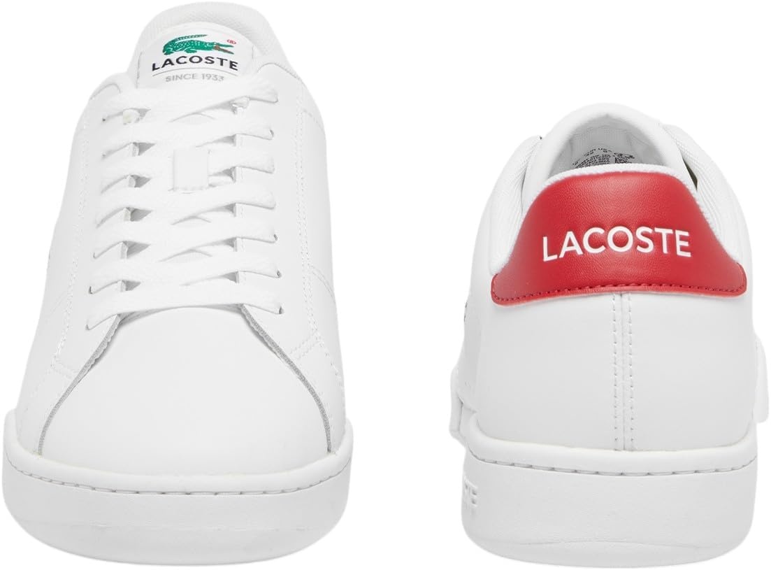 image:imageLacoste Mens Carnaby Cup Leather SneakersWhite Navy Red