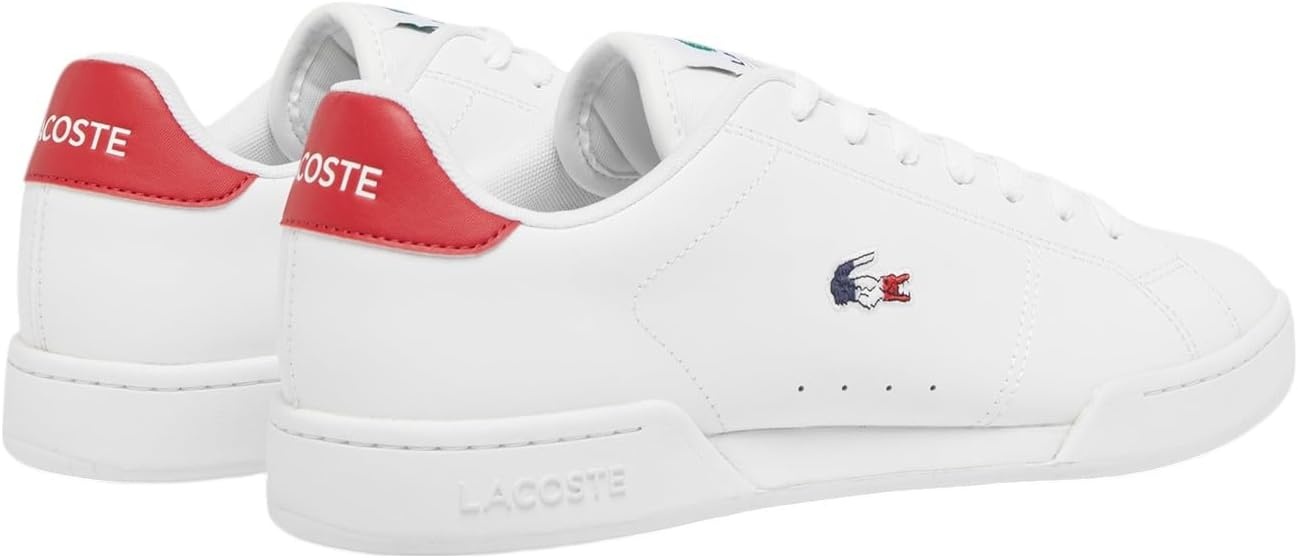image:imageLacoste Mens Carnaby Cup Leather SneakersWhite Navy Red