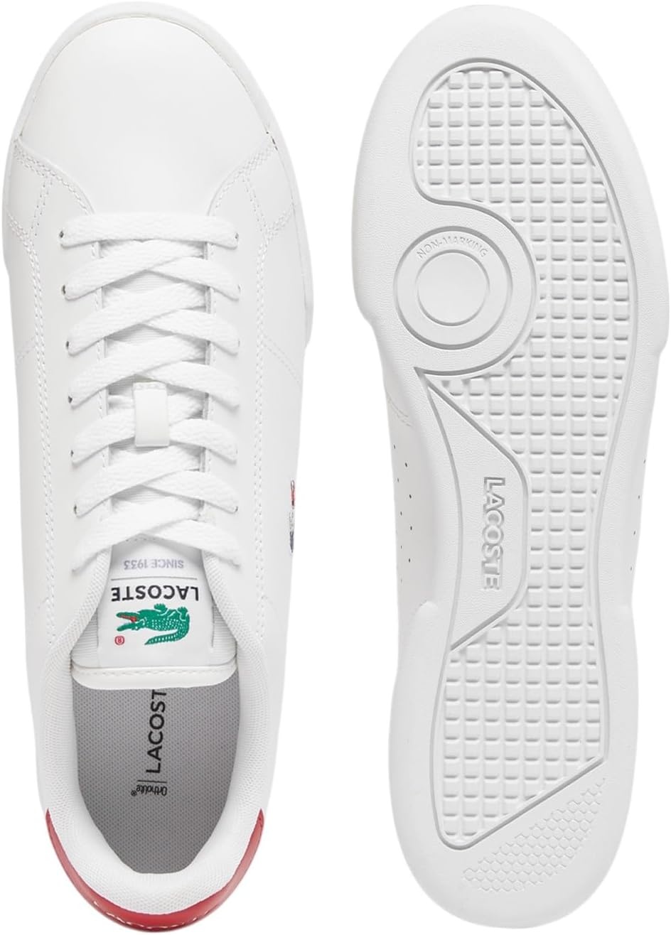 image:imageLacoste Mens Carnaby Cup Leather SneakersWhite Navy Red