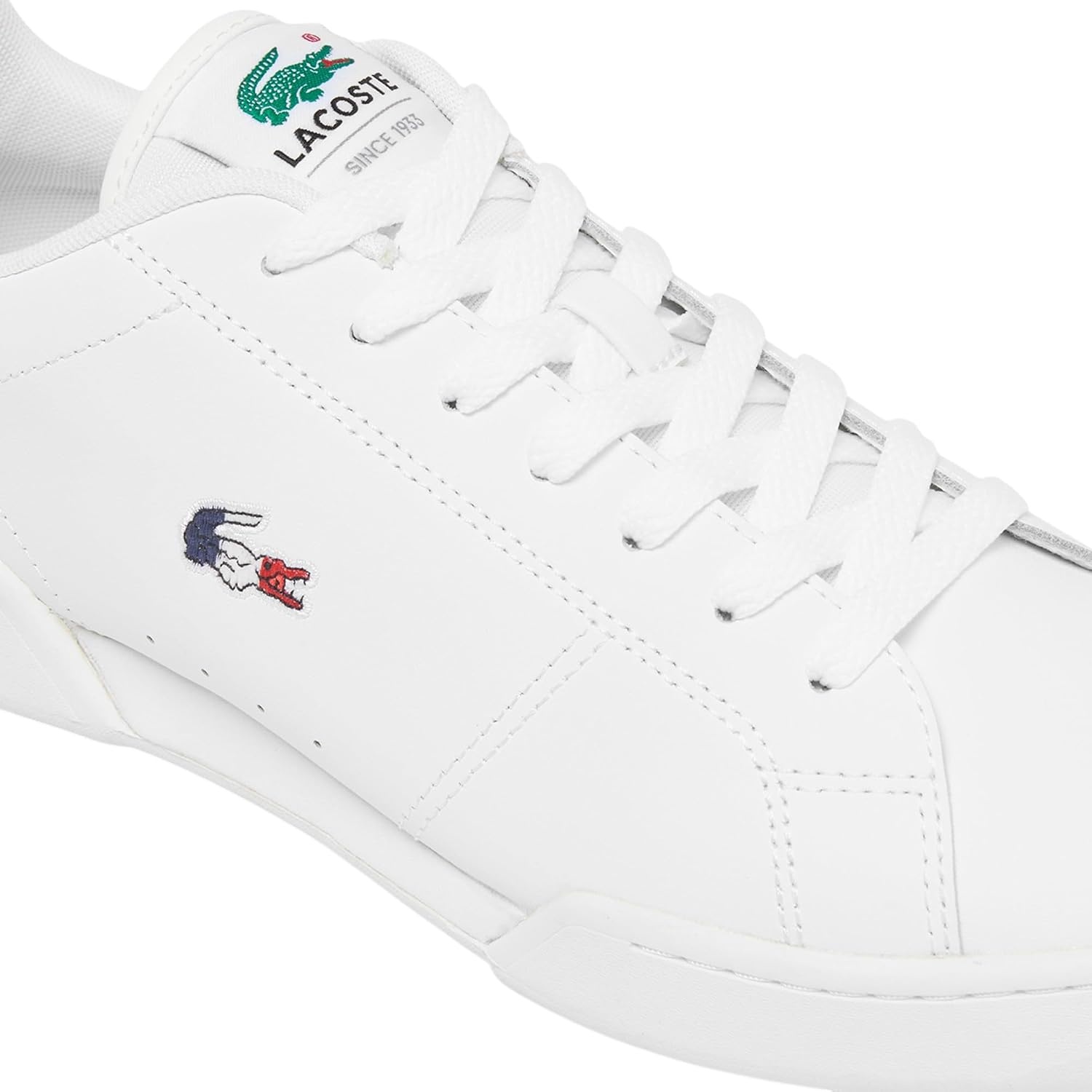 image:imageLacoste Mens Carnaby Cup Leather SneakersWhite Navy Red
