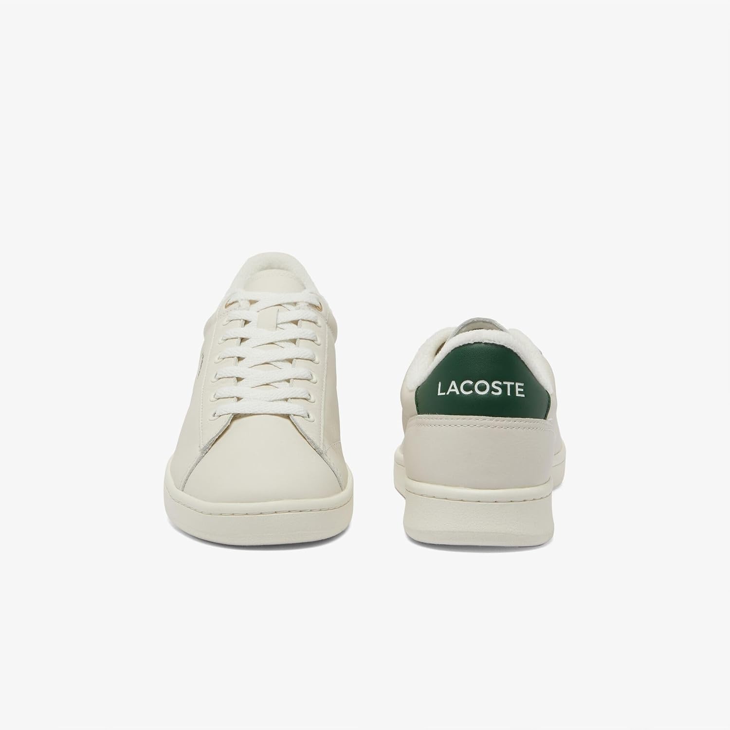 image:imageLacoste Mens Carnaby Set Leather SneakersOff WhtDk Grn