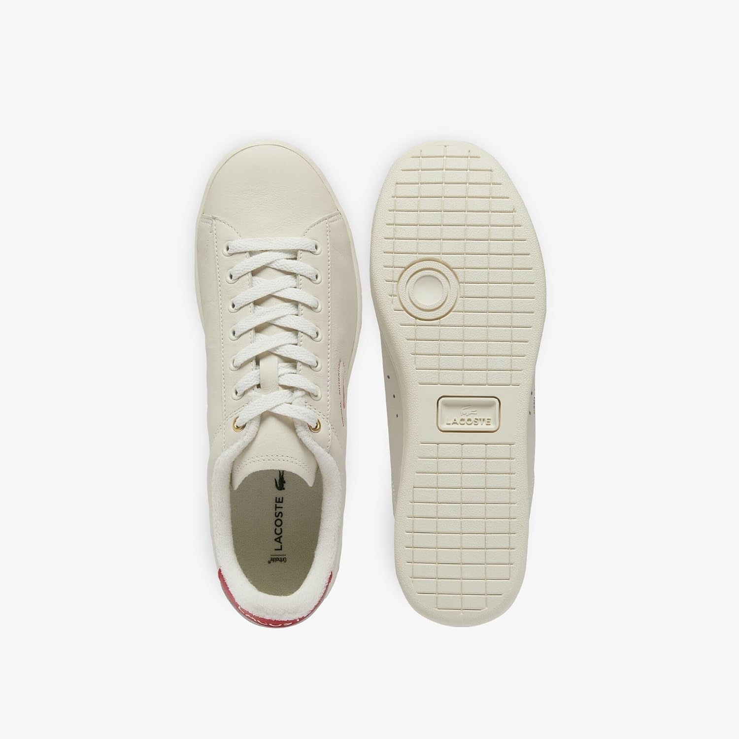 image:imageLacoste Mens Carnaby Set Leather SneakersOff WhtRed