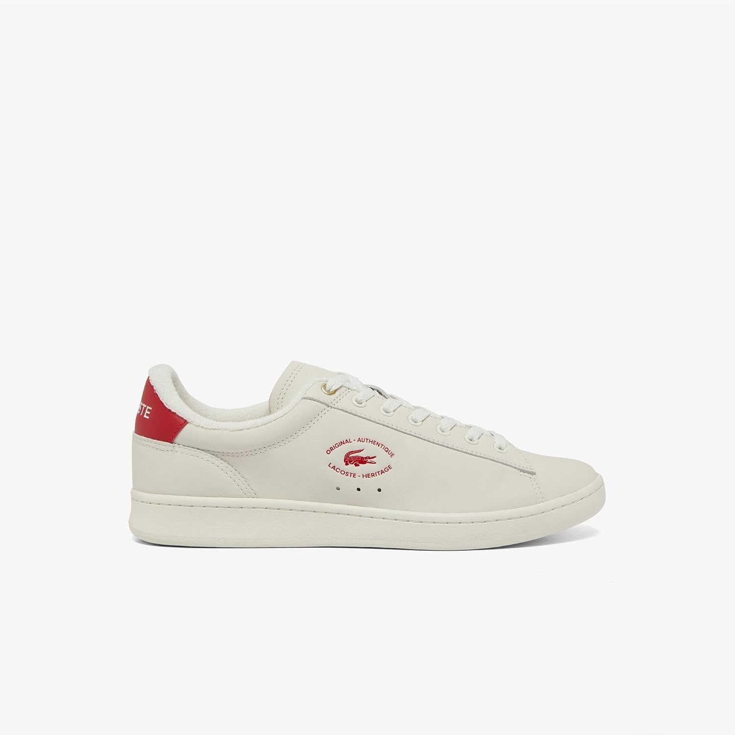 image:imageLacoste Mens Carnaby Set Leather SneakersOff WhtRed
