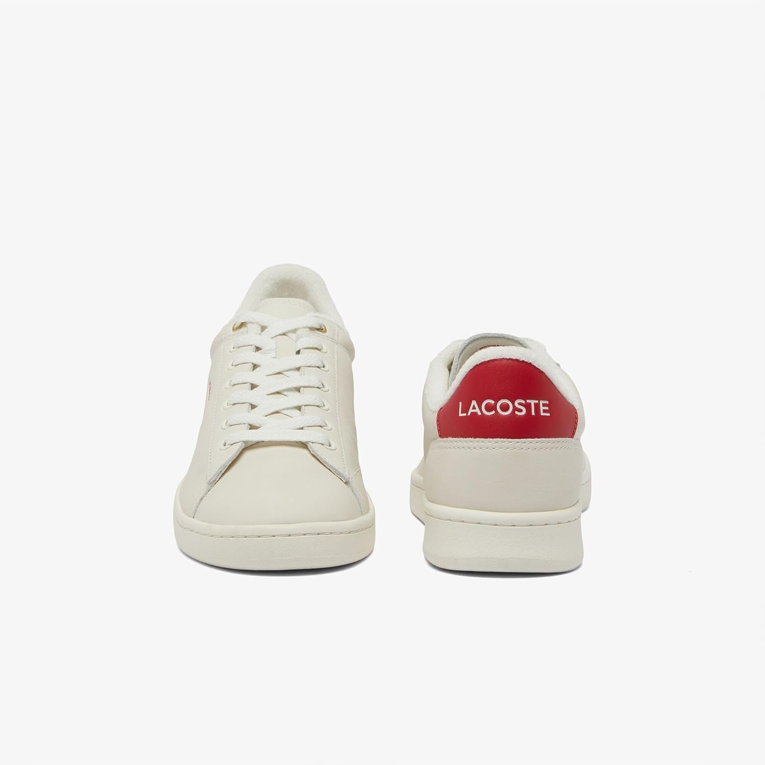 image:imageLacoste Mens Carnaby Set Leather SneakersOff WhtRed
