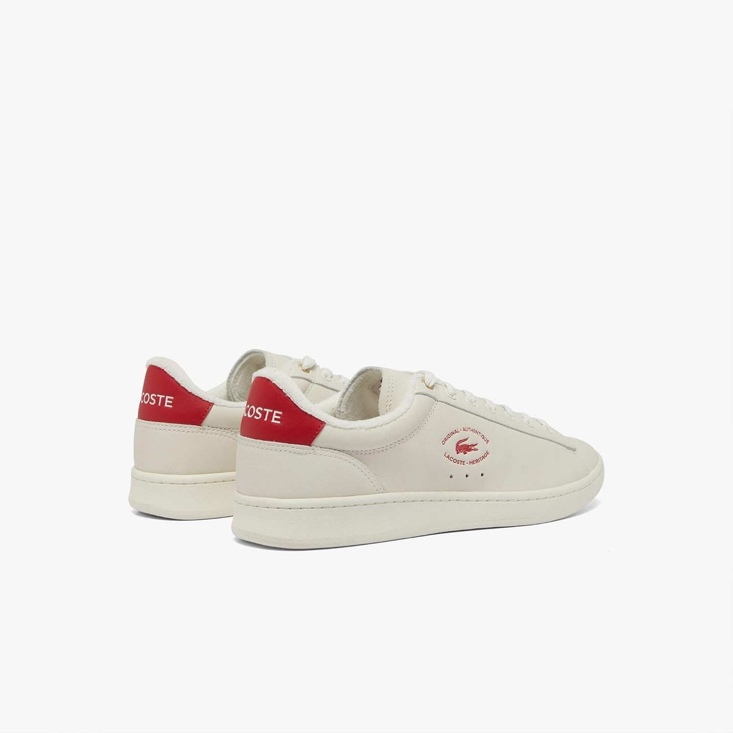 image:imageLacoste Mens Carnaby Set Leather SneakersOff WhtRed