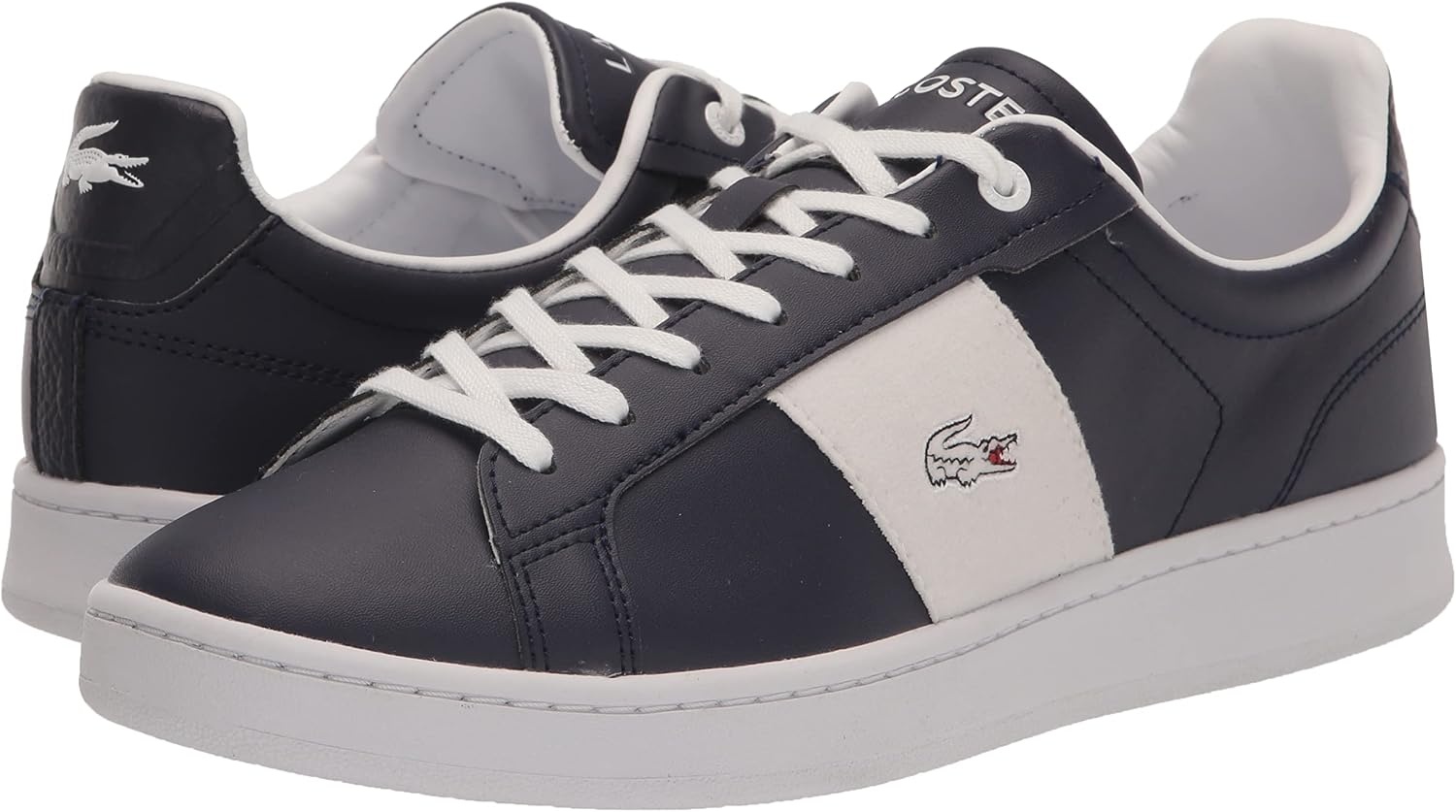 image:imageLacoste Mens Carnaby SneakersNavy BlueWhite
