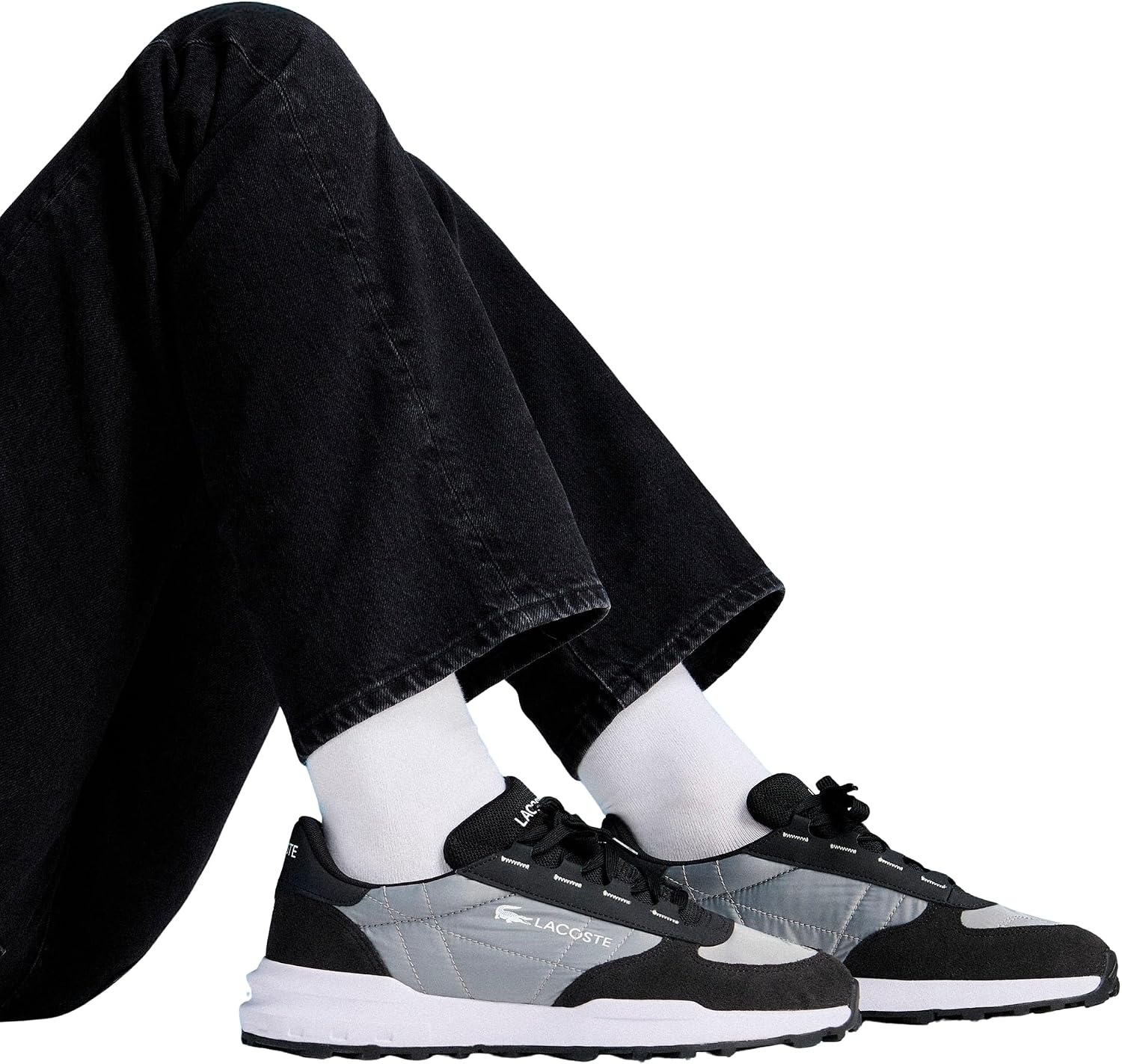 image:imageLacoste Mens Elite Active Evo SneakersBlackWhite