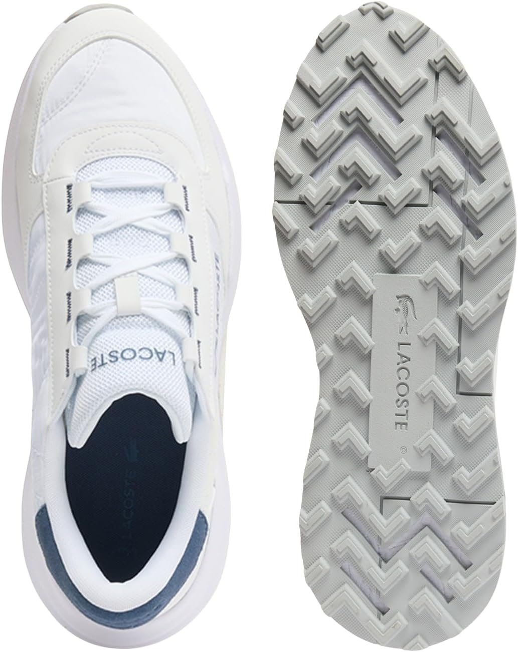 image:imageLacoste Mens Elite Active Evo SneakersWhiteDark Blue
