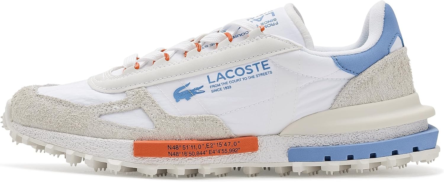 image:imageLacoste Mens Elite Active SneakersWhiteLight Blue
