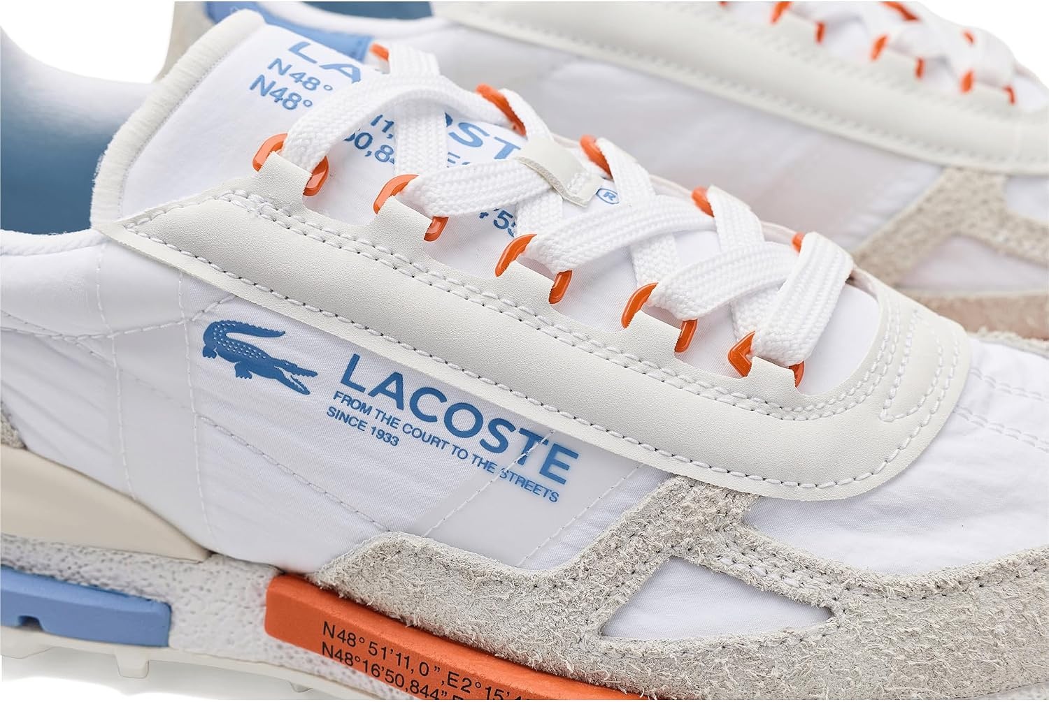 image:imageLacoste Mens Elite Active SneakersWhiteLight Blue