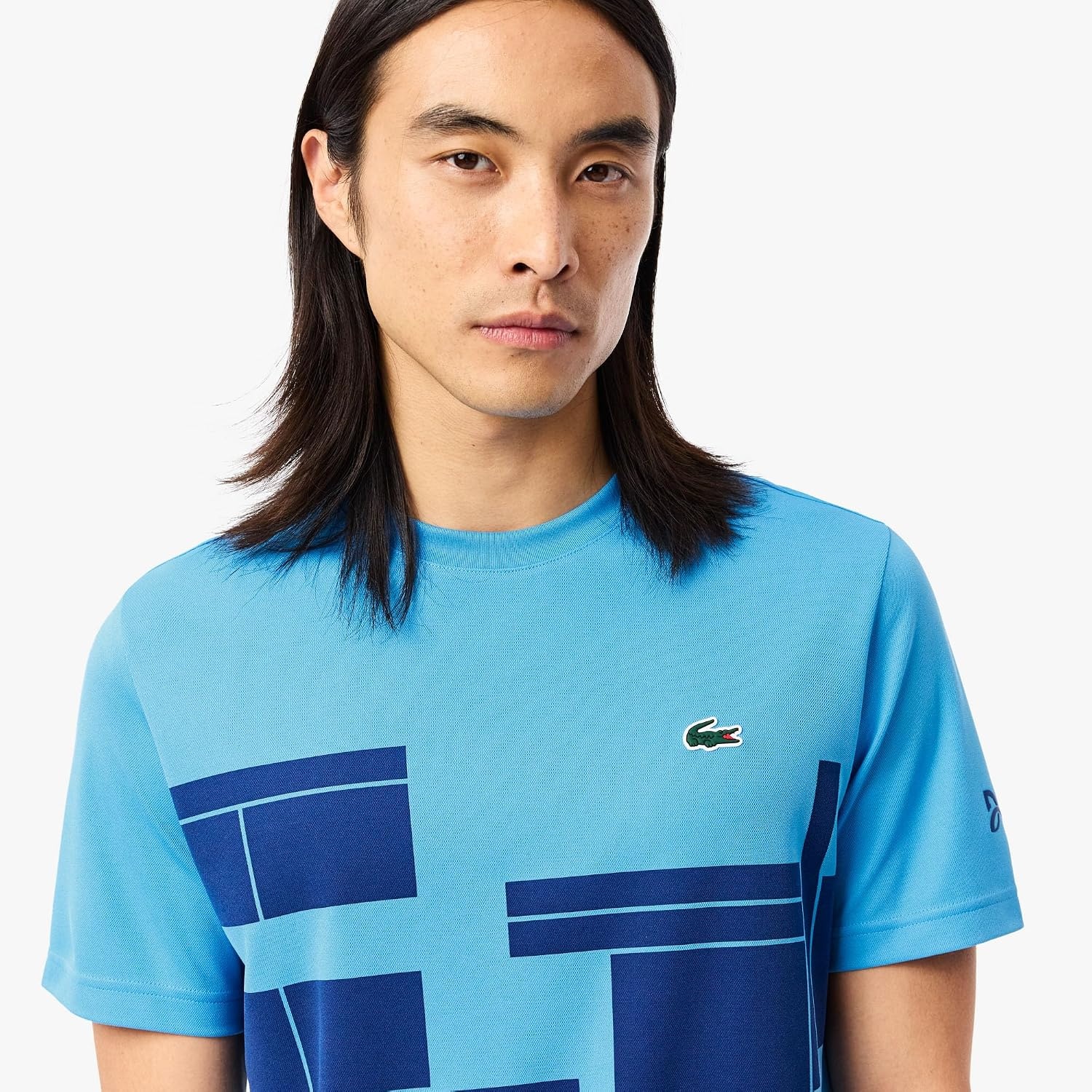 image:imageLacoste Mens Lacoste Tennis x Novak Djokovic TshirtArgentine BlueGlobe