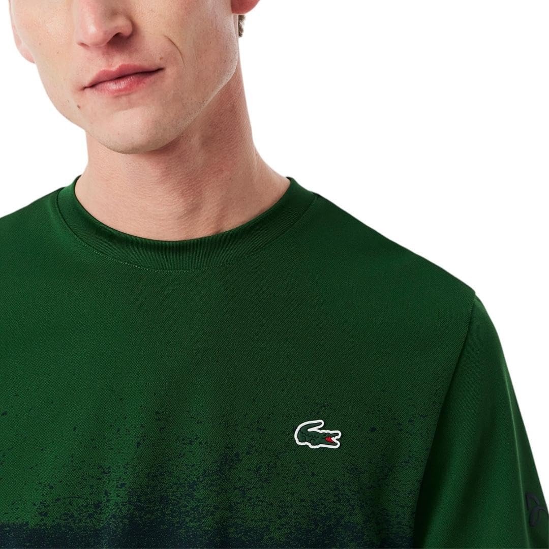image:imageLacoste Mens Lacoste Tennis x Novak Djokovic TshirtGreenNavy Blue