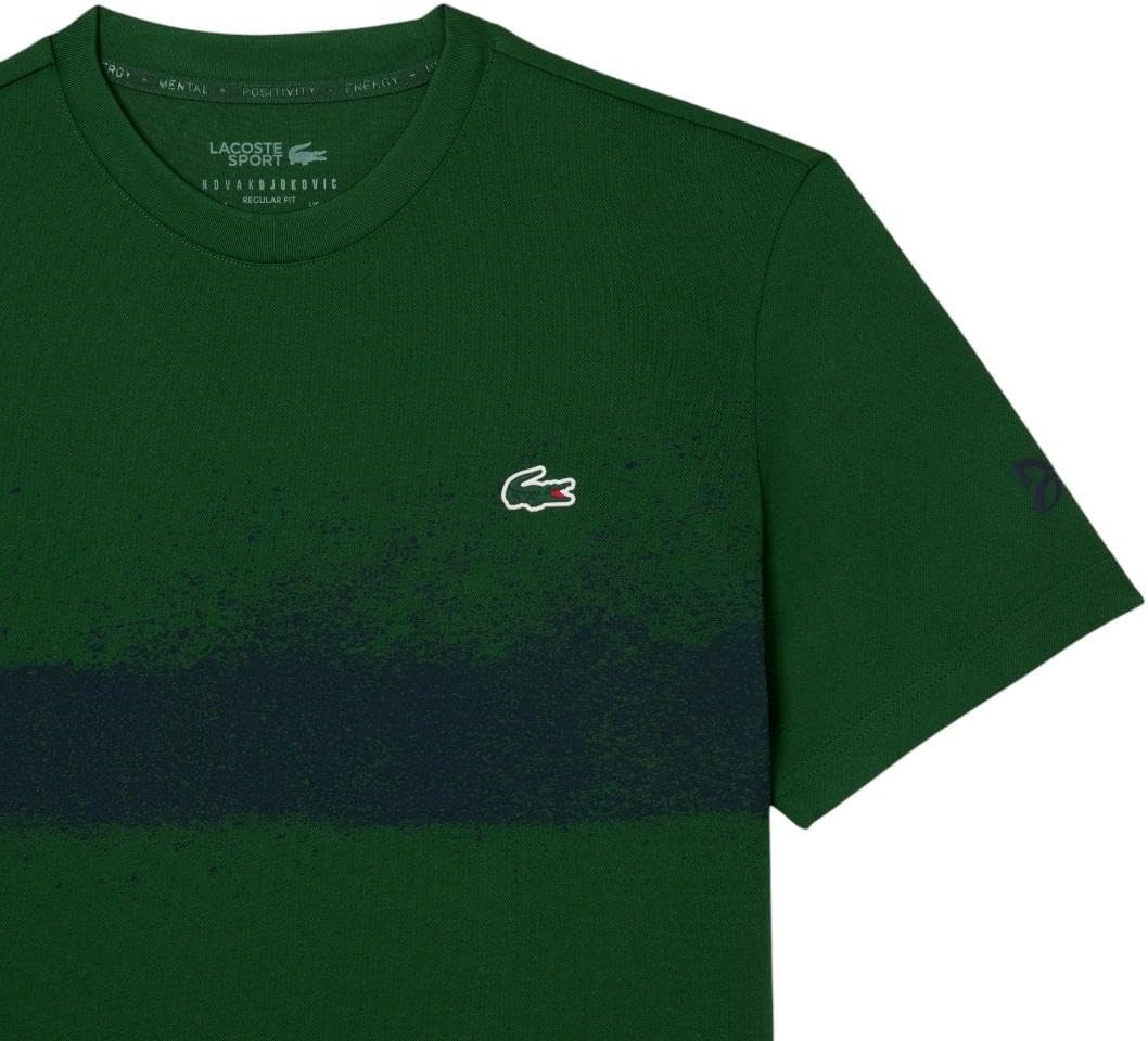 image:imageLacoste Mens Lacoste Tennis x Novak Djokovic TshirtGreenNavy Blue