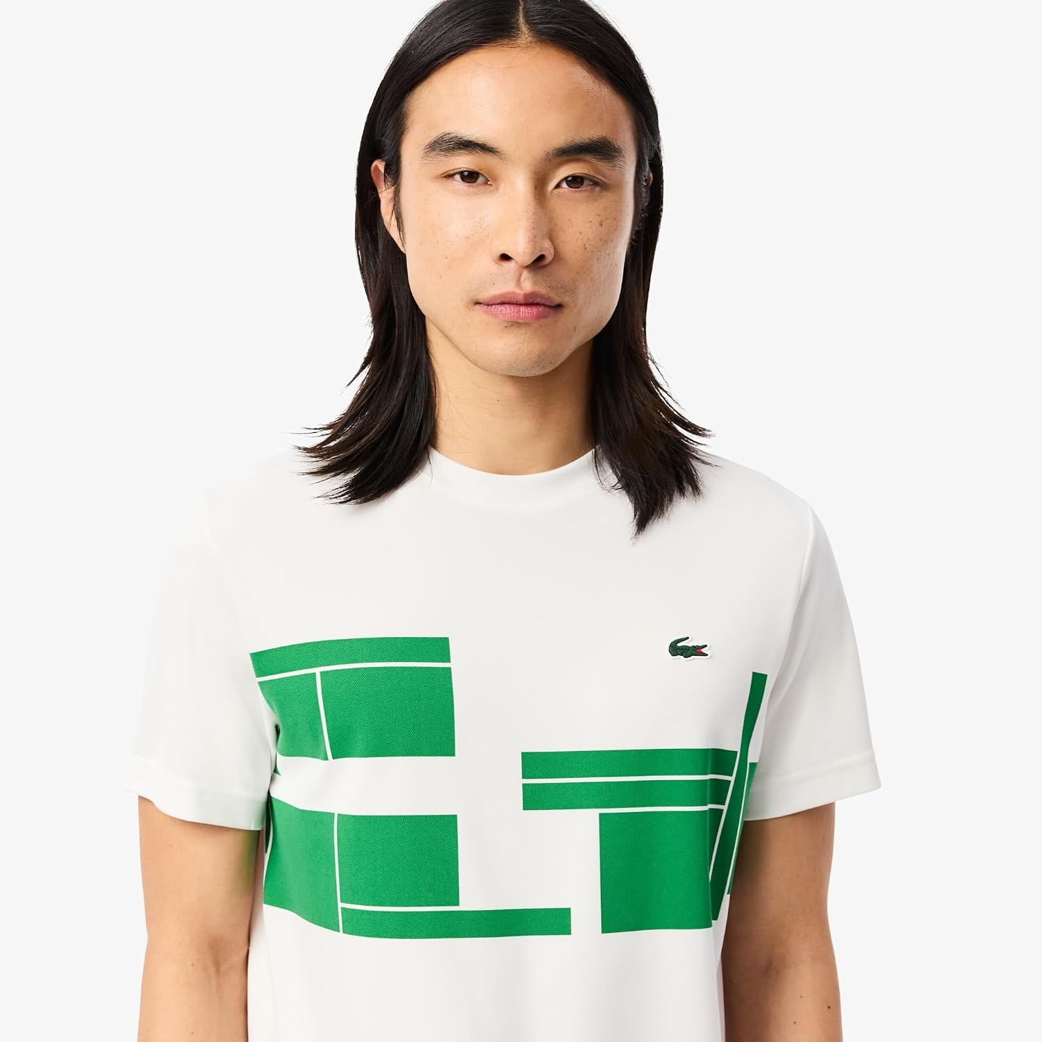 image:imageLacoste Mens Lacoste Tennis x Novak Djokovic TshirtWhiteFluorine Green