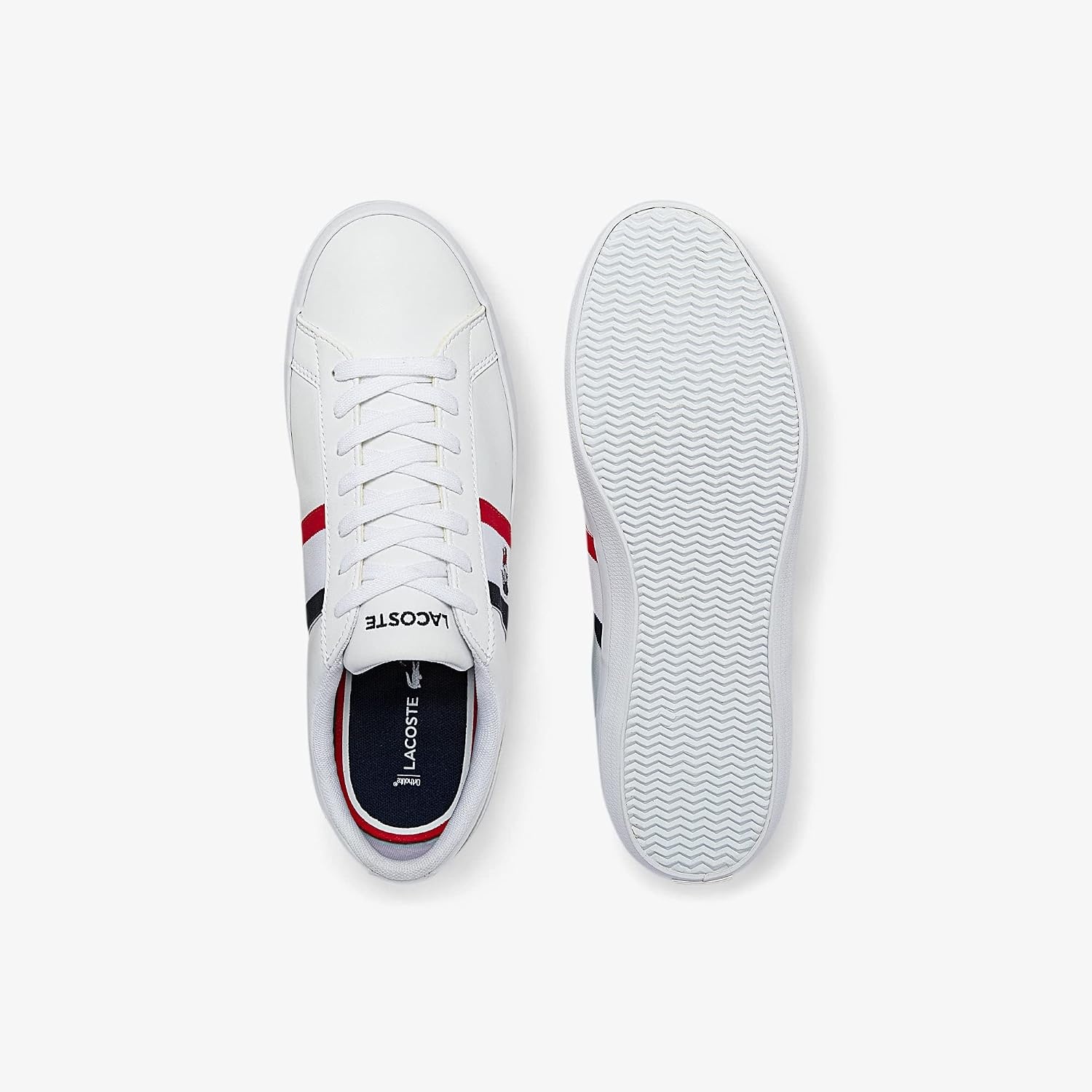 image:imageLacoste Mens Lerond Tri1 Cma ShoeBlanc Wht Nvy Red