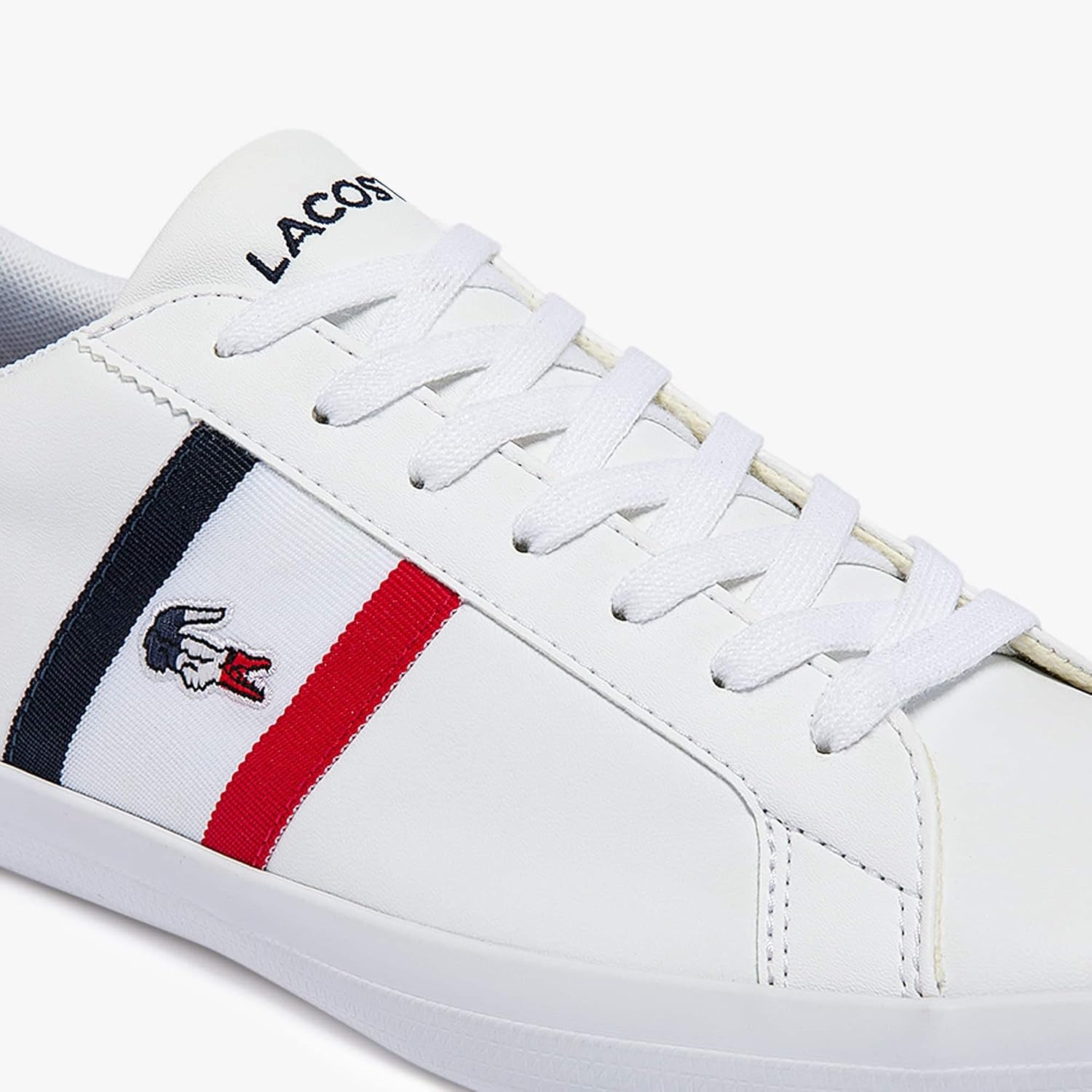 image:imageLacoste Mens Lerond Tri1 Cma ShoeBlanc Wht Nvy Red