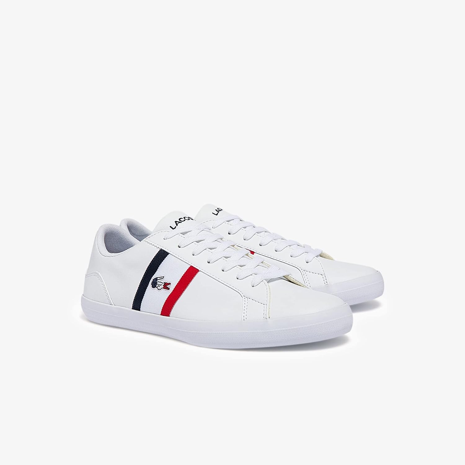 image:imageLacoste Mens Lerond Tri1 Cma ShoeBlanc Wht Nvy Red