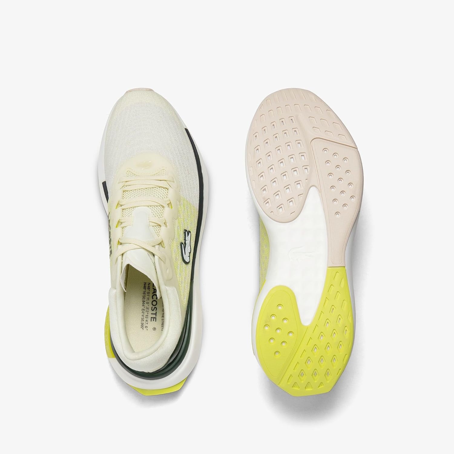 image:imageLacoste Mens Neo Run Lite SneakerLt YlwDk Grn