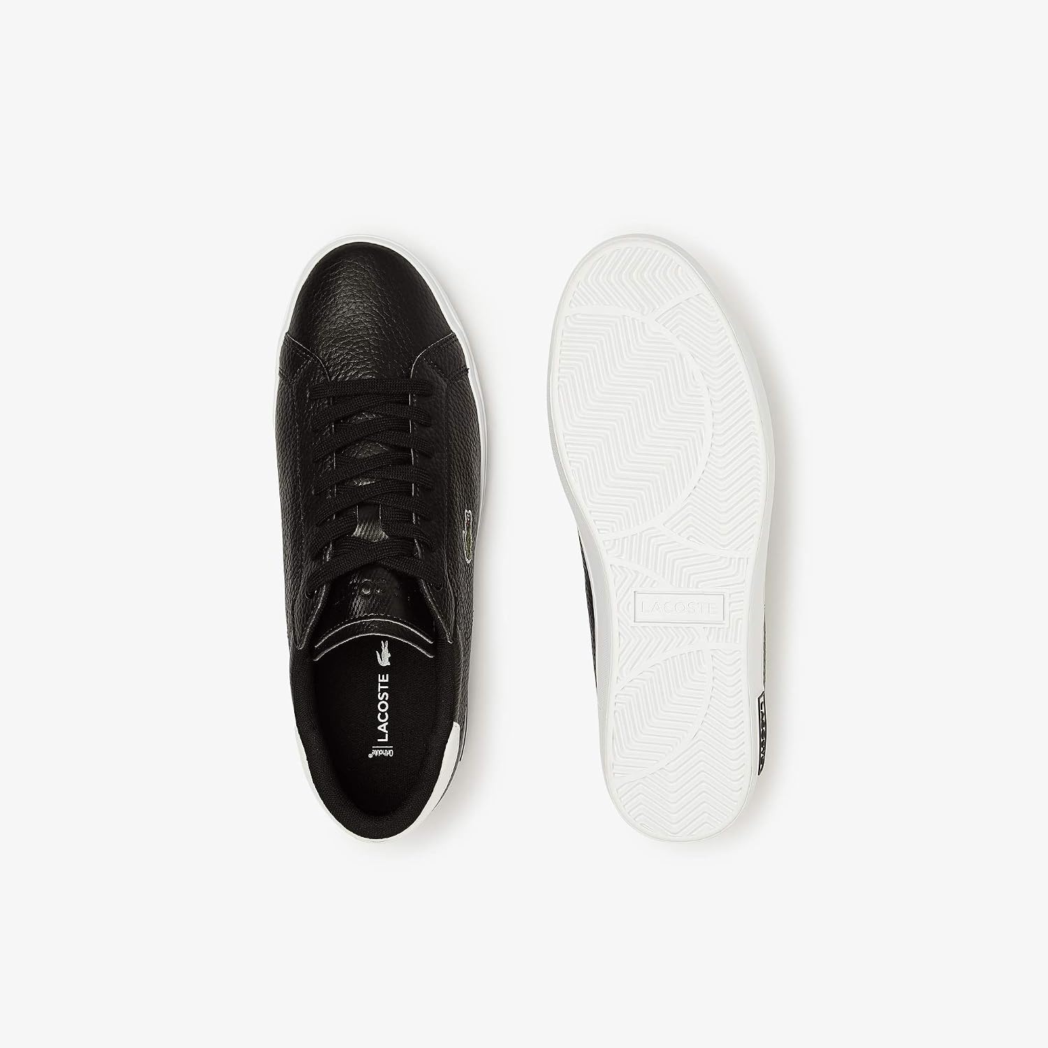 image:imageLacoste Mens Powercourt Leather SneakersBlack