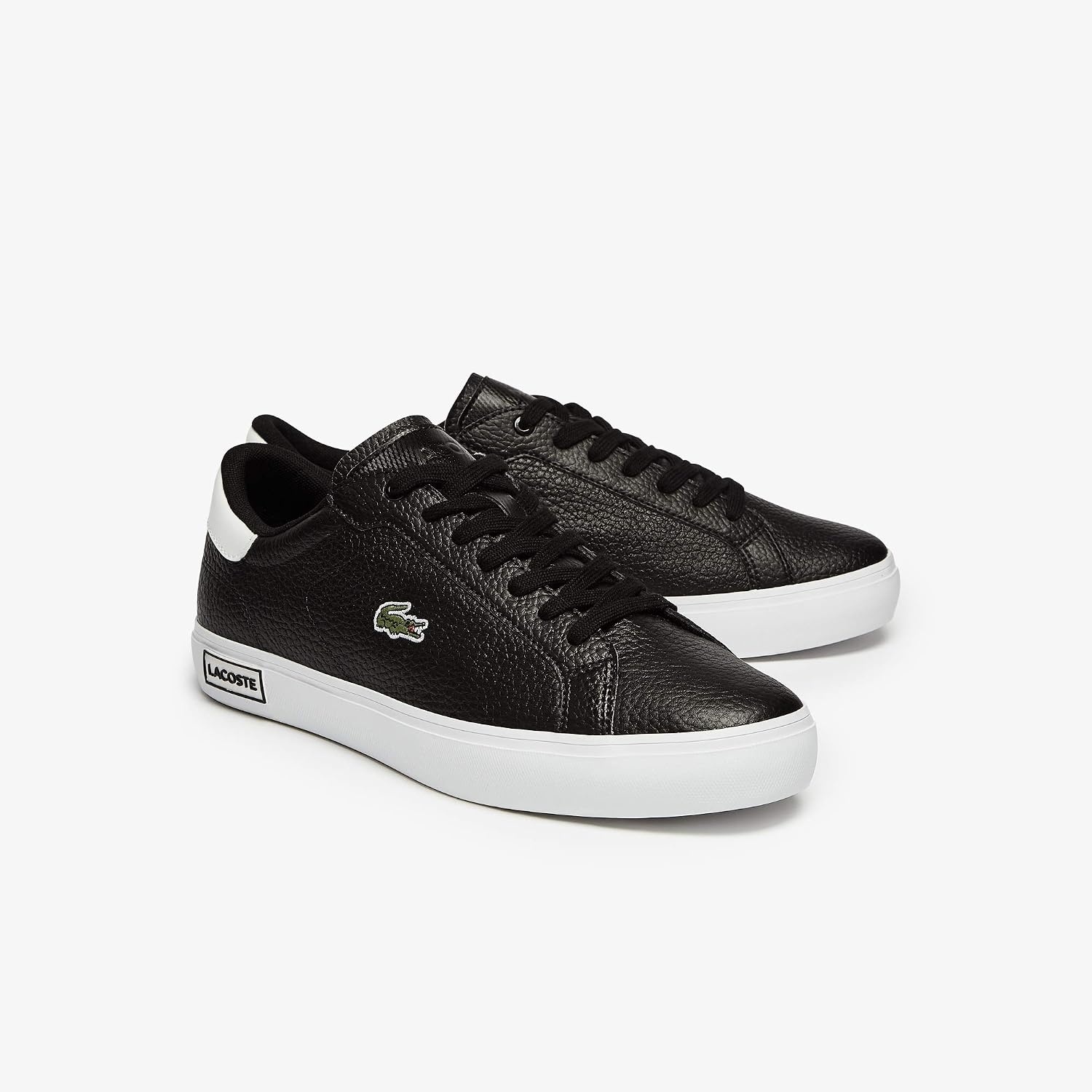 image:imageLacoste Mens Powercourt Leather SneakersBlack
