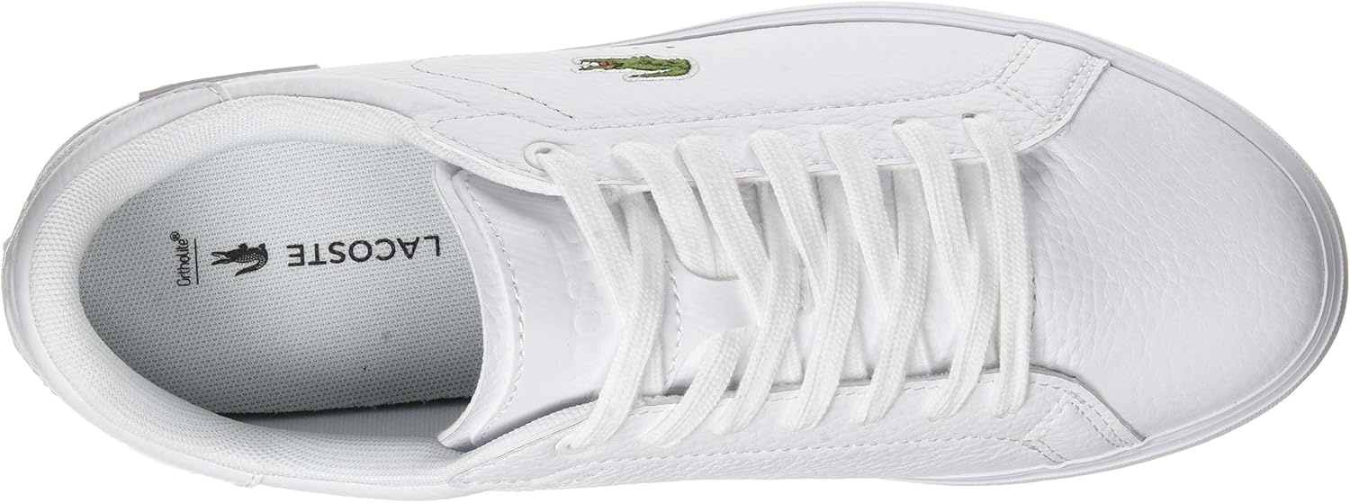 image:imageLacoste Mens Powercourt Leather SneakersWht