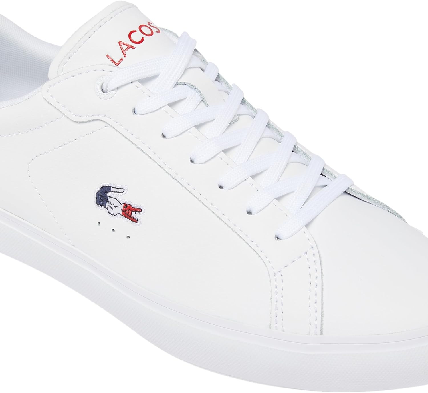 image:imageLacoste Mens Powercourt SneakersWhite Navy Red