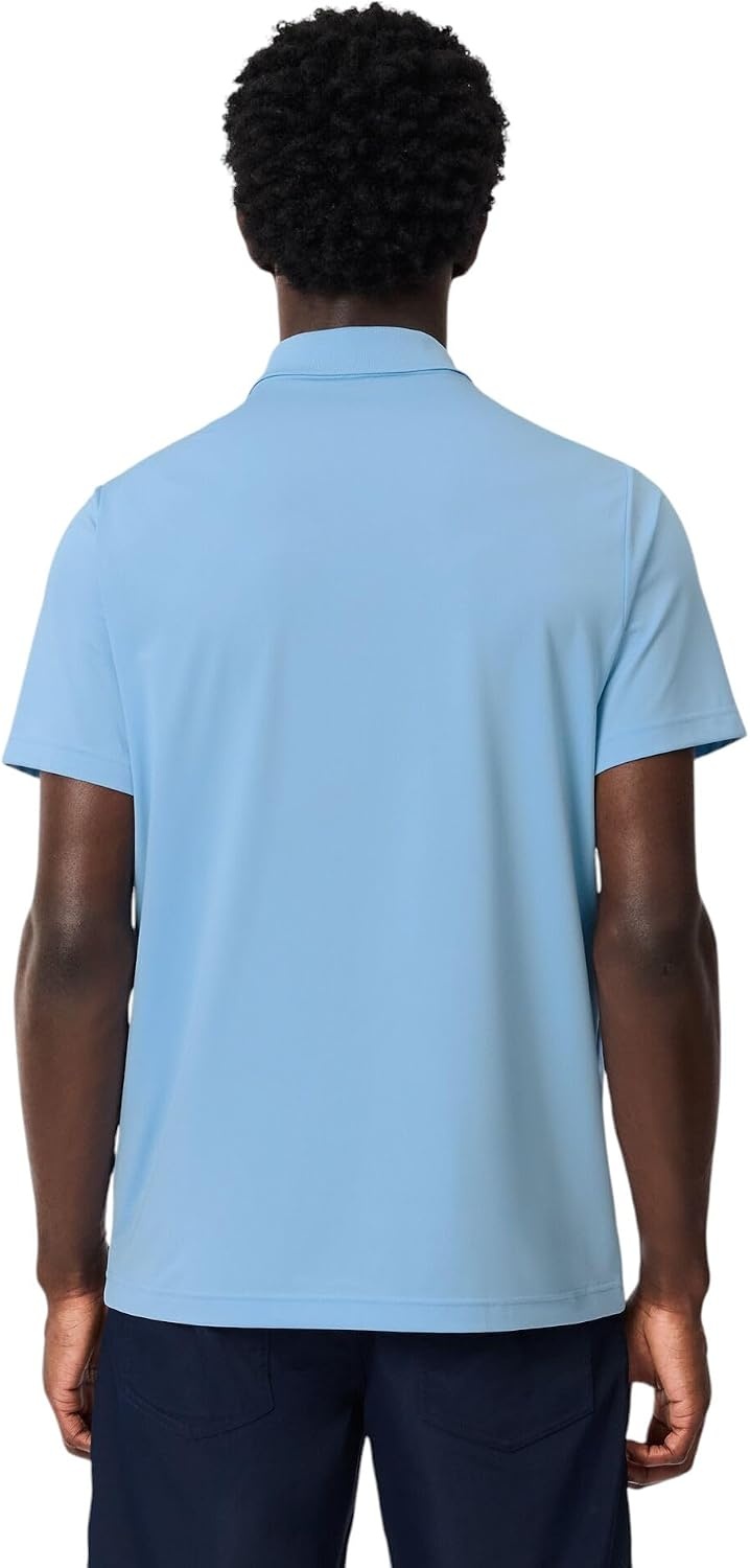 image:imageLacoste Mens Regular Fit UV Protect Collar Logo Golf Polo ShirtClassic BlueNavy Blue
