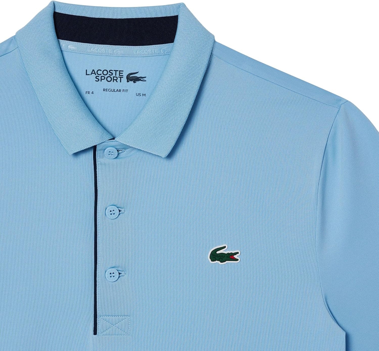 image:imageLacoste Mens Regular Fit UV Protect Collar Logo Golf Polo ShirtClassic BlueNavy Blue