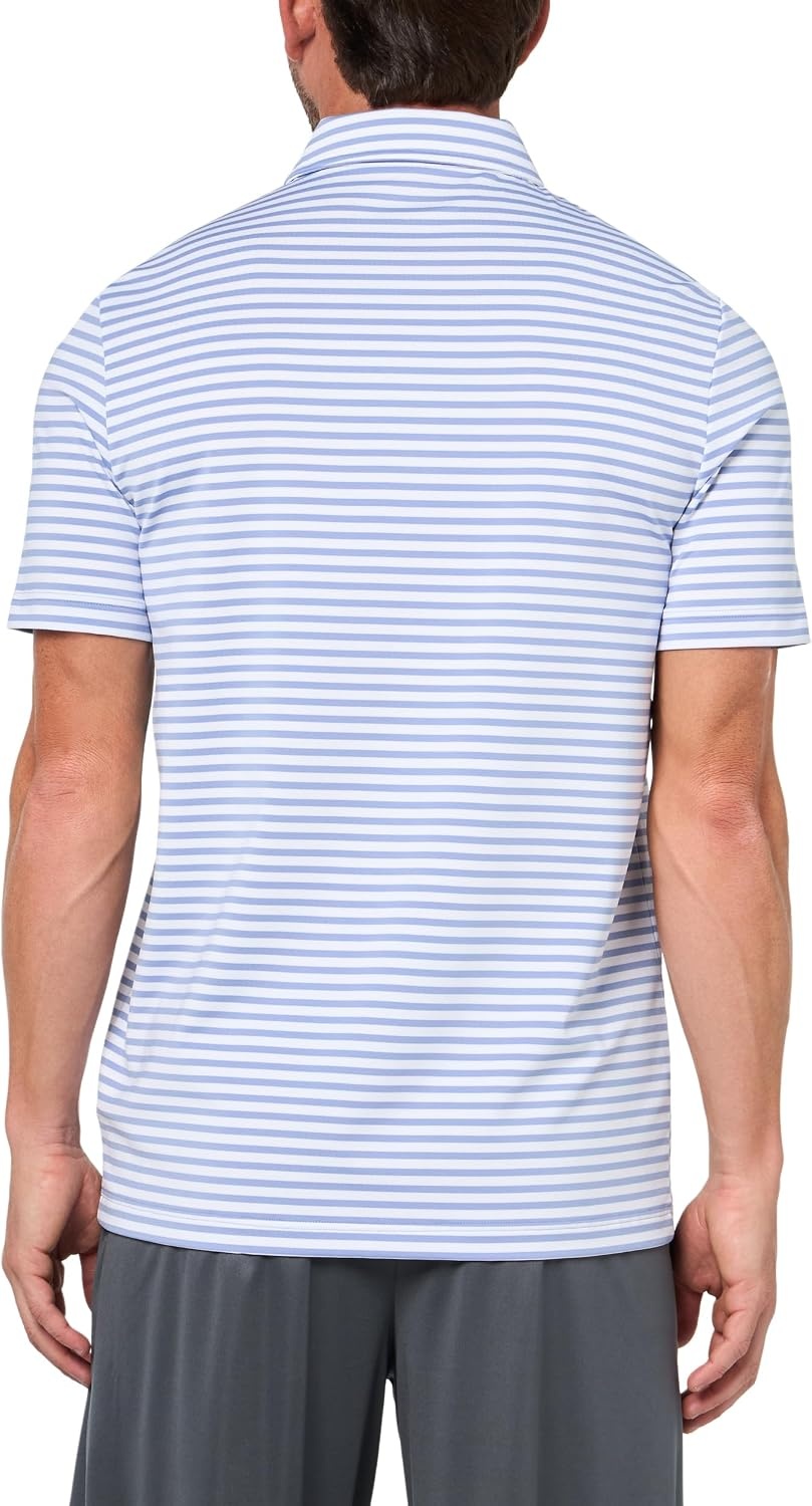 image:imageLacoste Mens Regular Fit UV Protect Collar Logo Golf Polo ShirtDelphiniumWhite