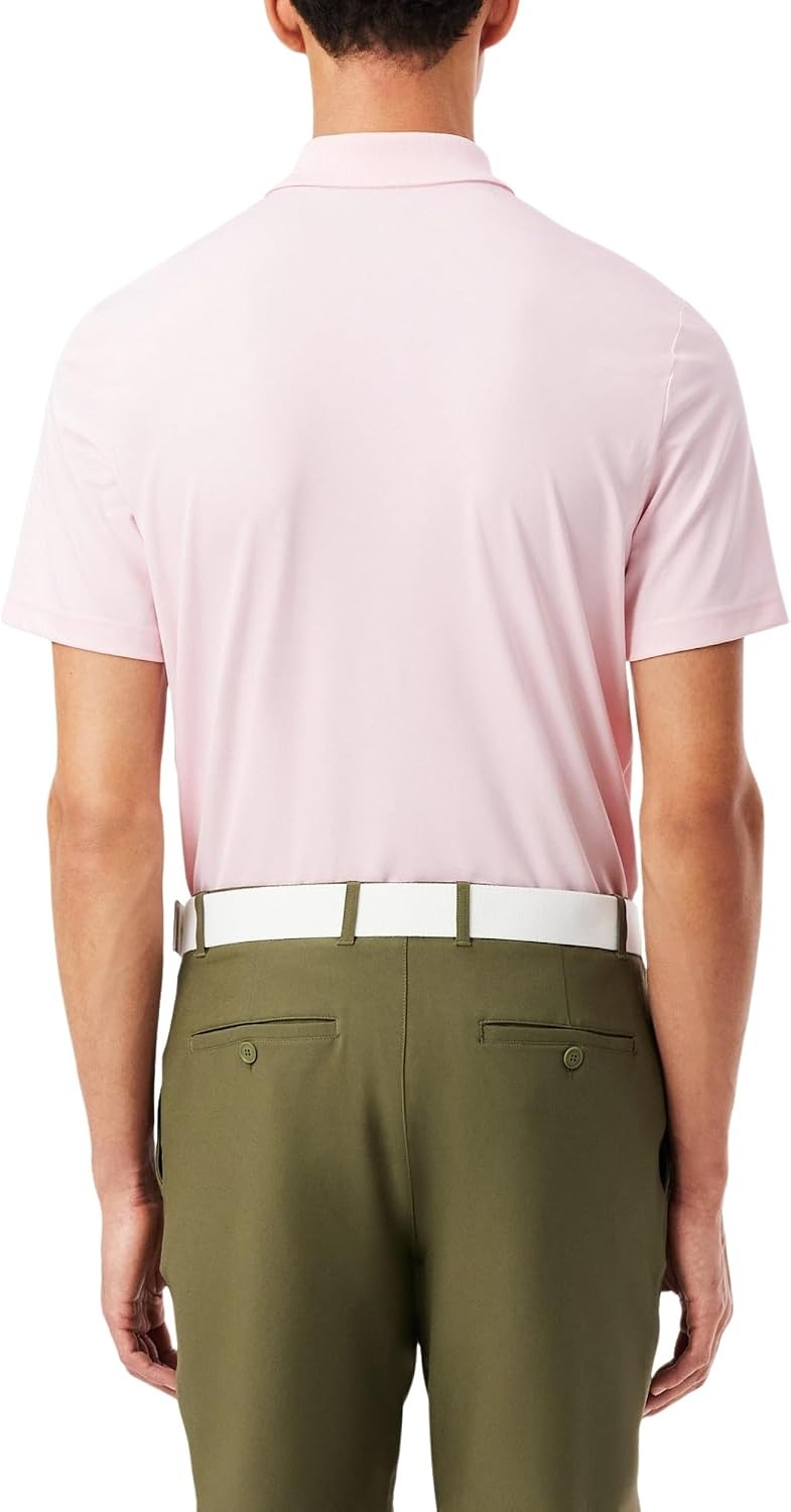 image:imageLacoste Mens Regular Fit UV Protect Collar Logo Golf Polo ShirtFlamingo