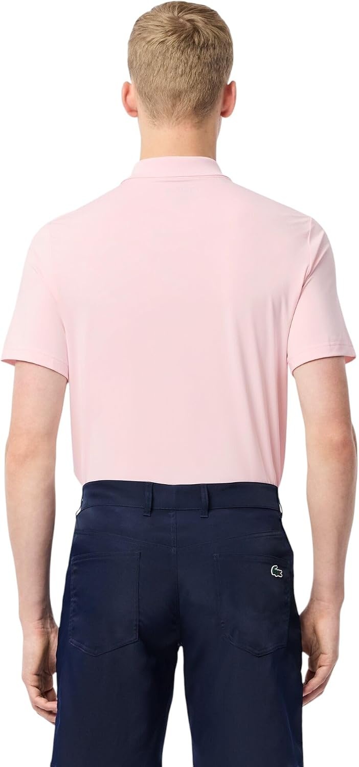 image:imageLacoste Mens Regular Fit UV Protect Collar Logo Golf Polo ShirtFlamingoFlamingo
