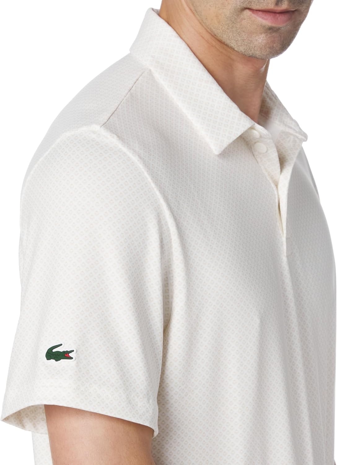 image:imageLacoste Mens Regular Fit UV Protect Collar Logo Golf Polo ShirtFlourLaplandCroissant