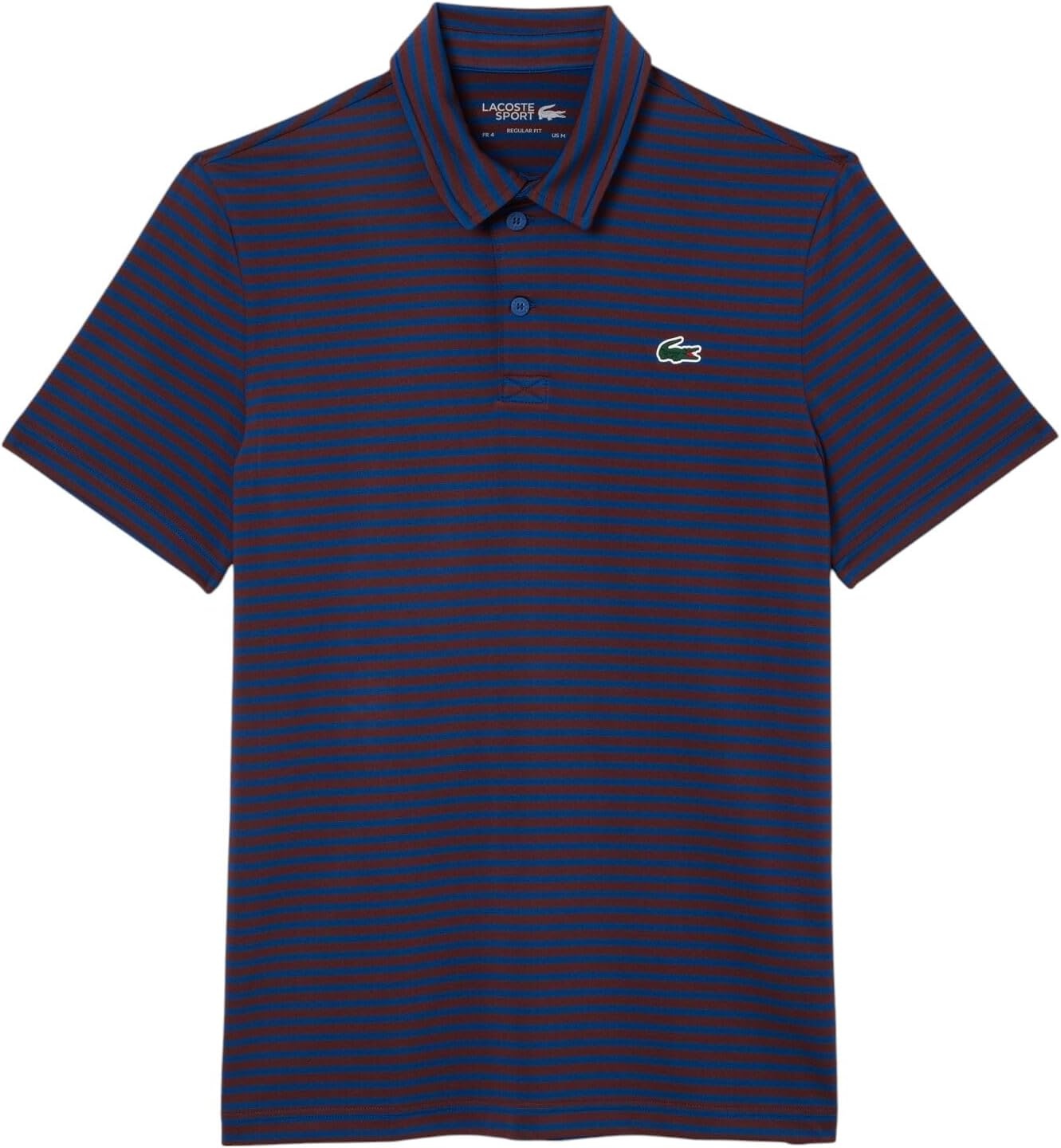 image:imageLacoste Mens Regular Fit UV Protect Collar Logo Golf Polo ShirtGlobeExpresso Striped
