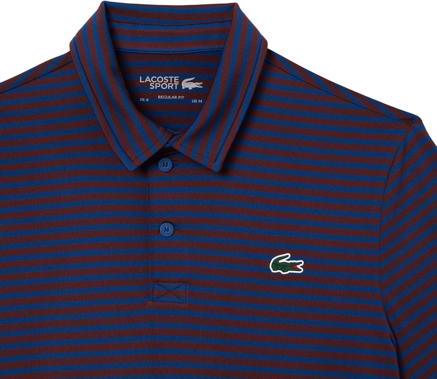 image:imageLacoste Mens Regular Fit UV Protect Collar Logo Golf Polo ShirtGlobeExpresso Striped