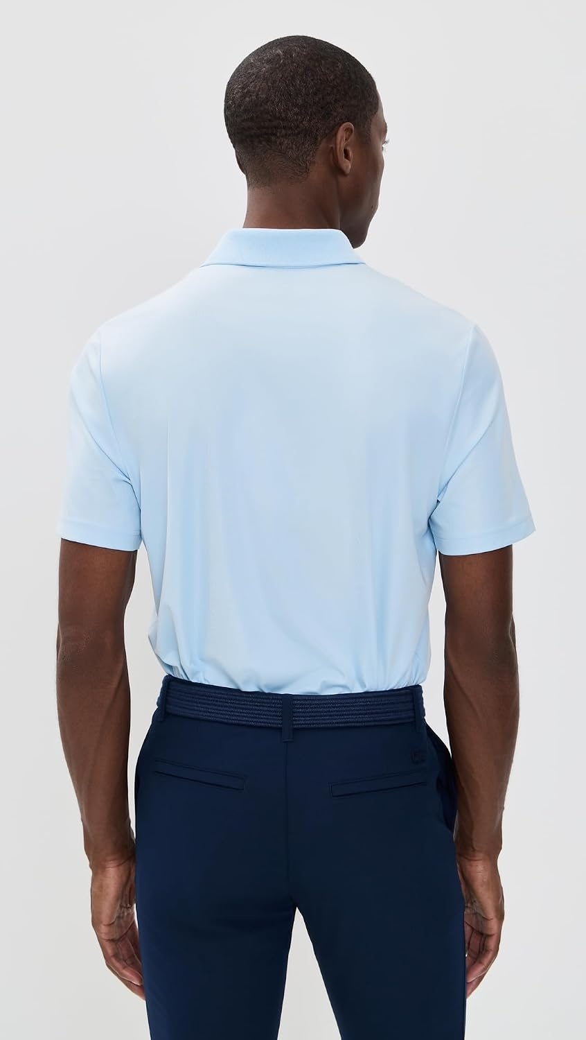 image:imageLacoste Mens Regular Fit UV Protect Collar Logo Golf Polo ShirtLight Blue