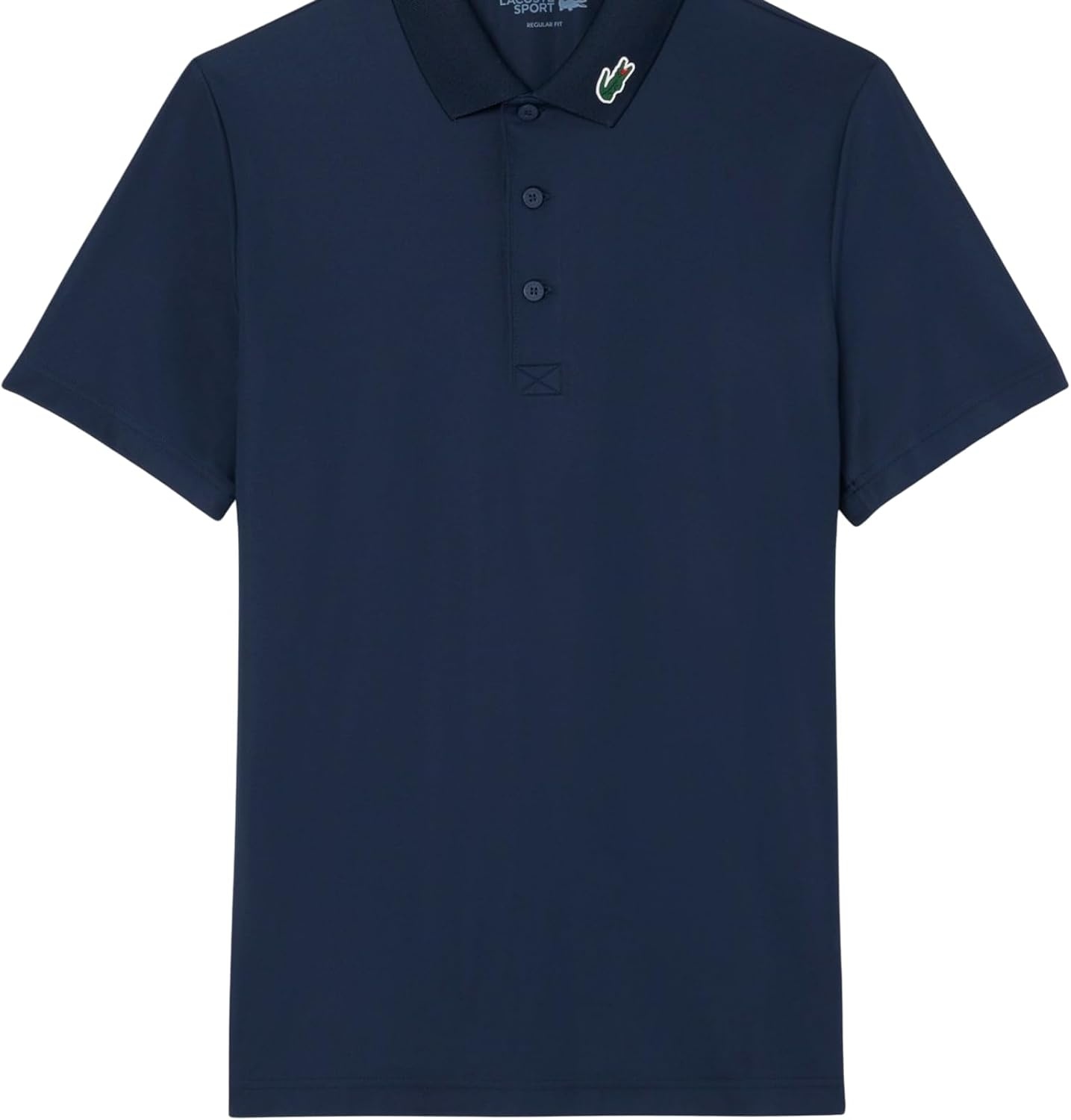 image:imageLacoste Mens Regular Fit UV Protect Collar Logo Golf Polo ShirtNew Navy Blue