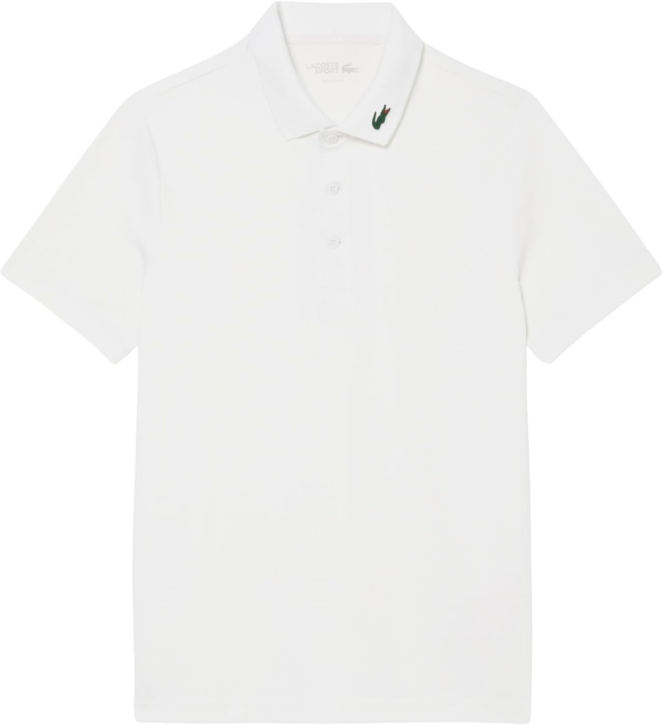 image:imageLacoste Mens Regular Fit UV Protect Collar Logo Golf Polo ShirtNew White