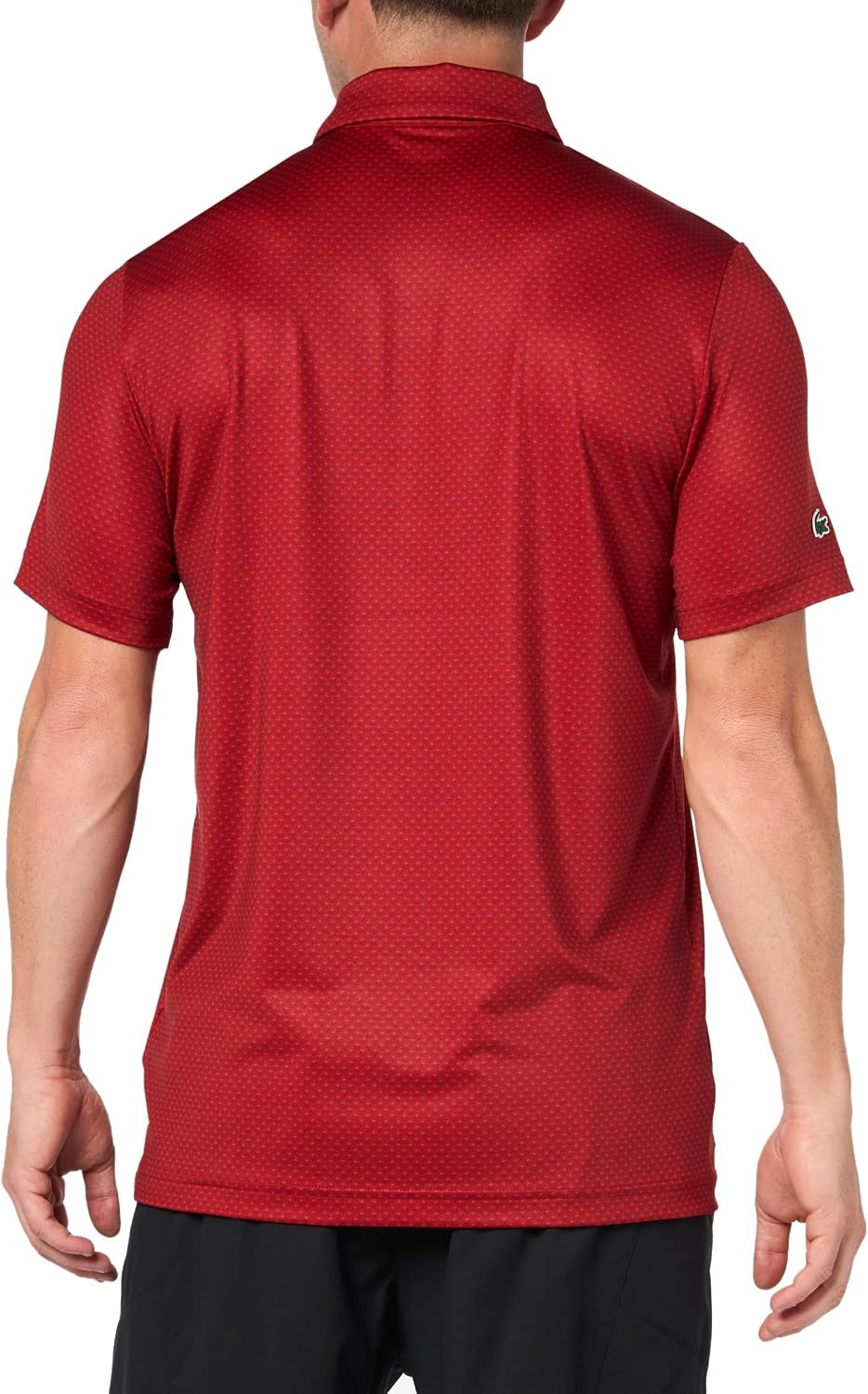 image:imageLacoste Mens Regular Fit UV Protect Collar Logo Golf Polo ShirtOraRedcurrant