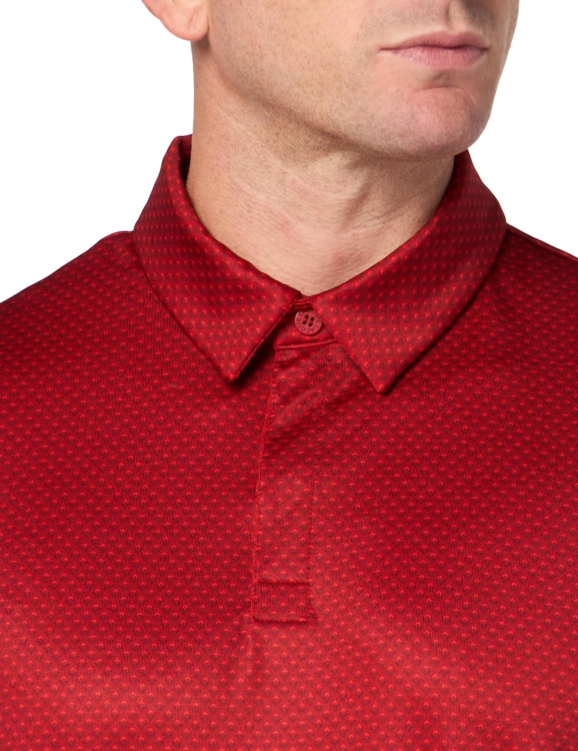 image:imageLacoste Mens Regular Fit UV Protect Collar Logo Golf Polo ShirtOraRedcurrant