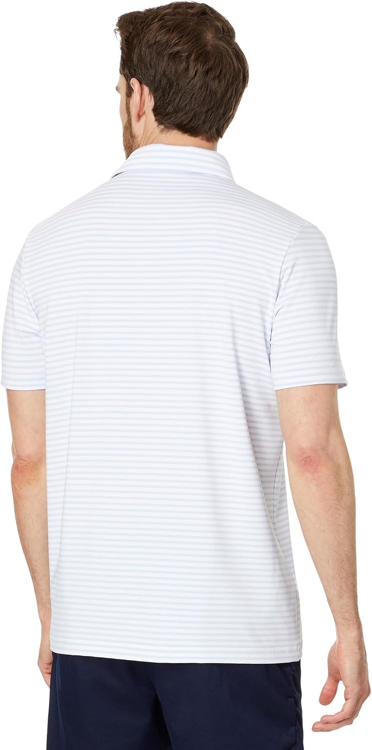 image:imageLacoste Mens Regular Fit UV Protect Collar Logo Golf Polo ShirtPhoenix BlueWhite
