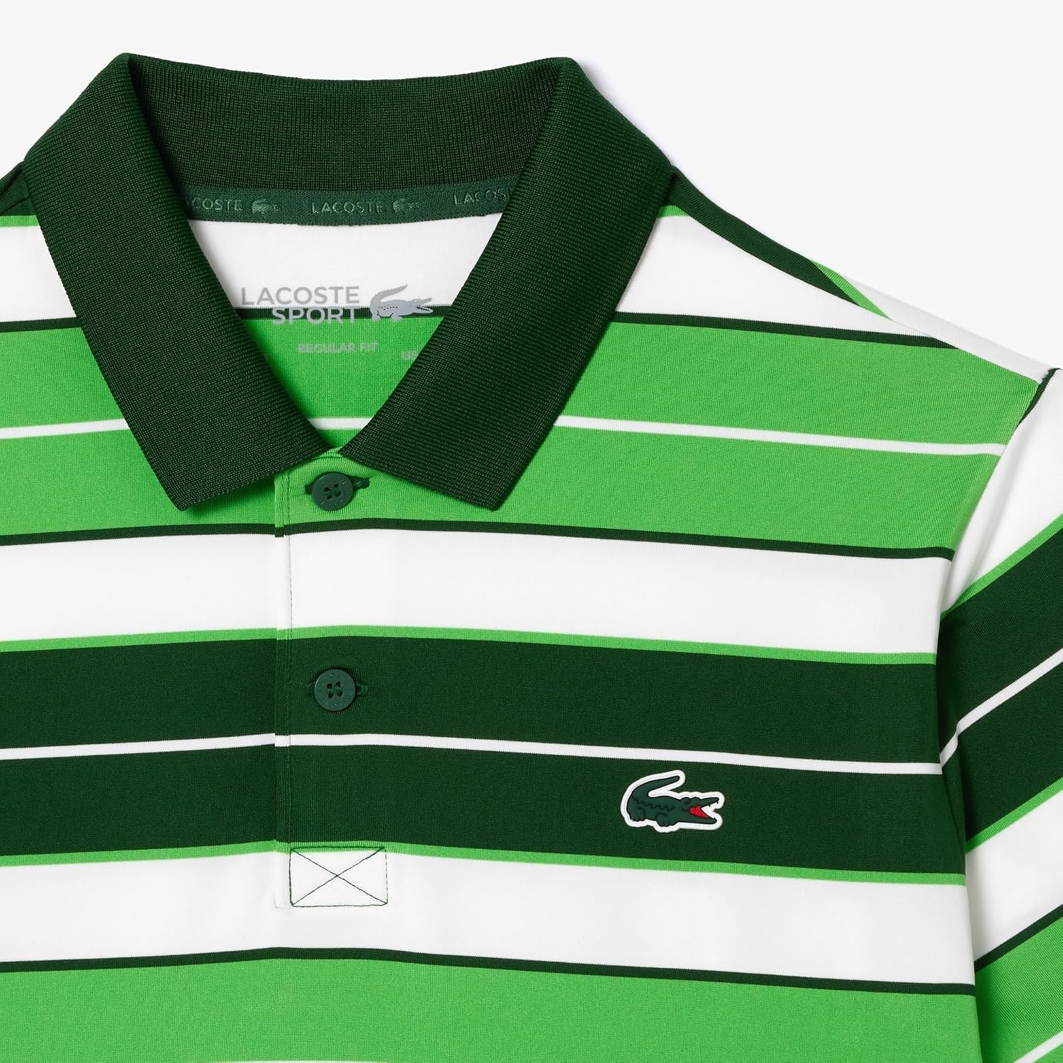 image:imageLacoste Mens Regular Fit UV Protect Collar Logo Golf Polo ShirtSorrelFlourGreen