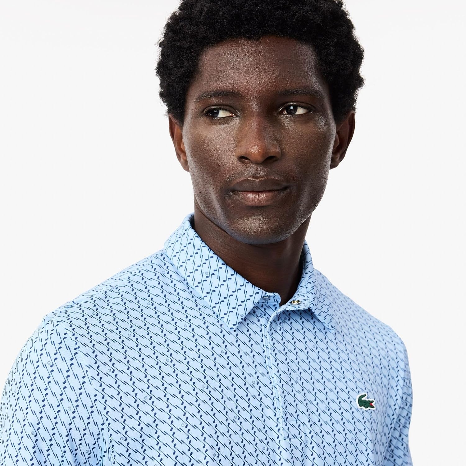 image:imageLacoste Mens Regular Fit UV Protect Golf Polo ShirtBlueGlobe