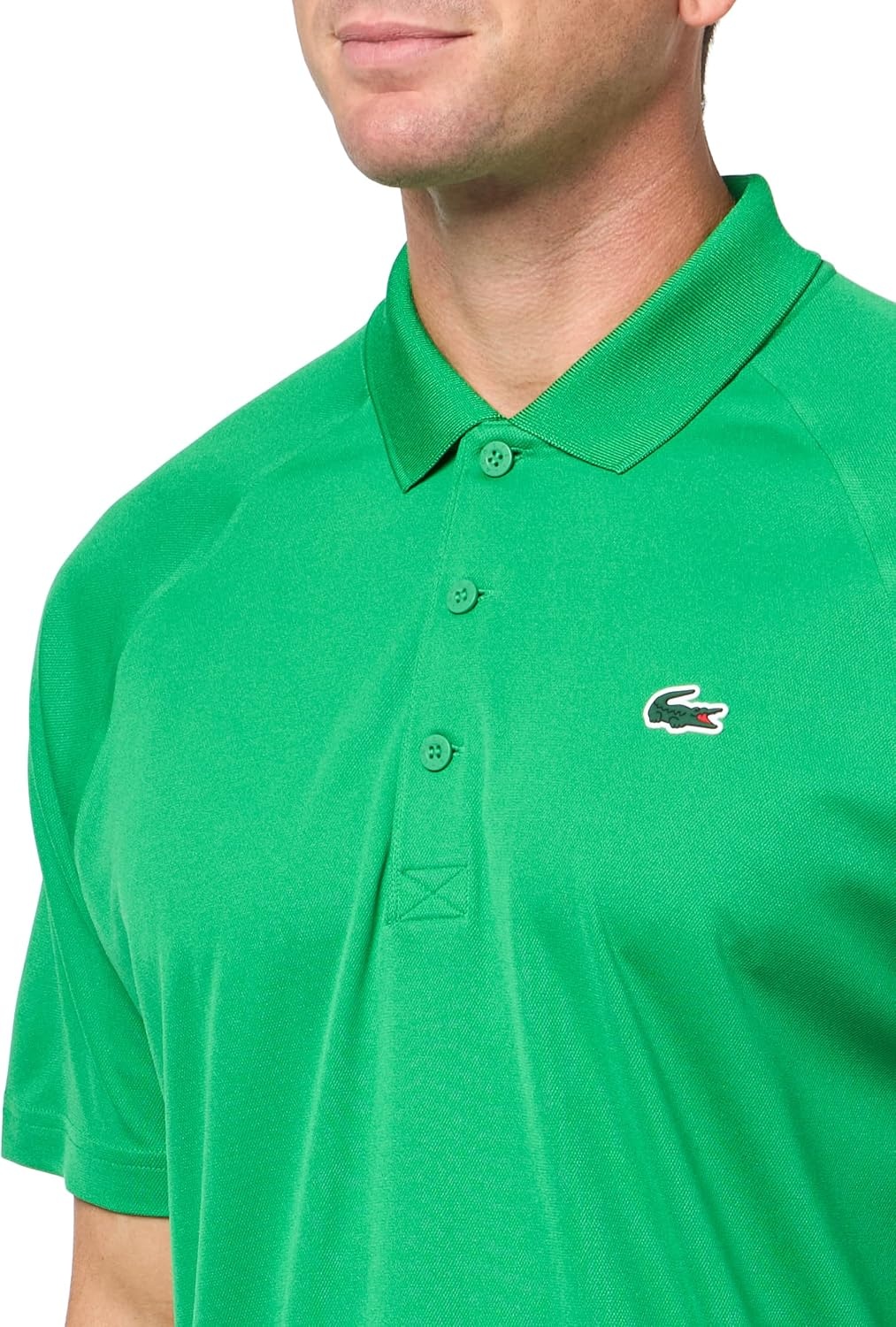 image:imageLacoste Mens Regular Fit UV Protect Golf Polo ShirtBright Green