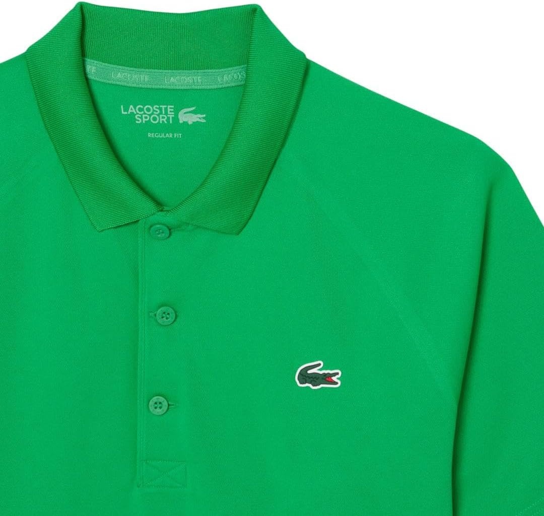 image:imageLacoste Mens Regular Fit UV Protect Golf Polo ShirtBright Green