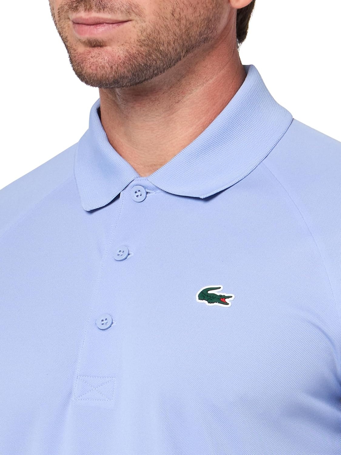 image:imageLacoste Mens Regular Fit UV Protect Golf Polo ShirtDelphinium