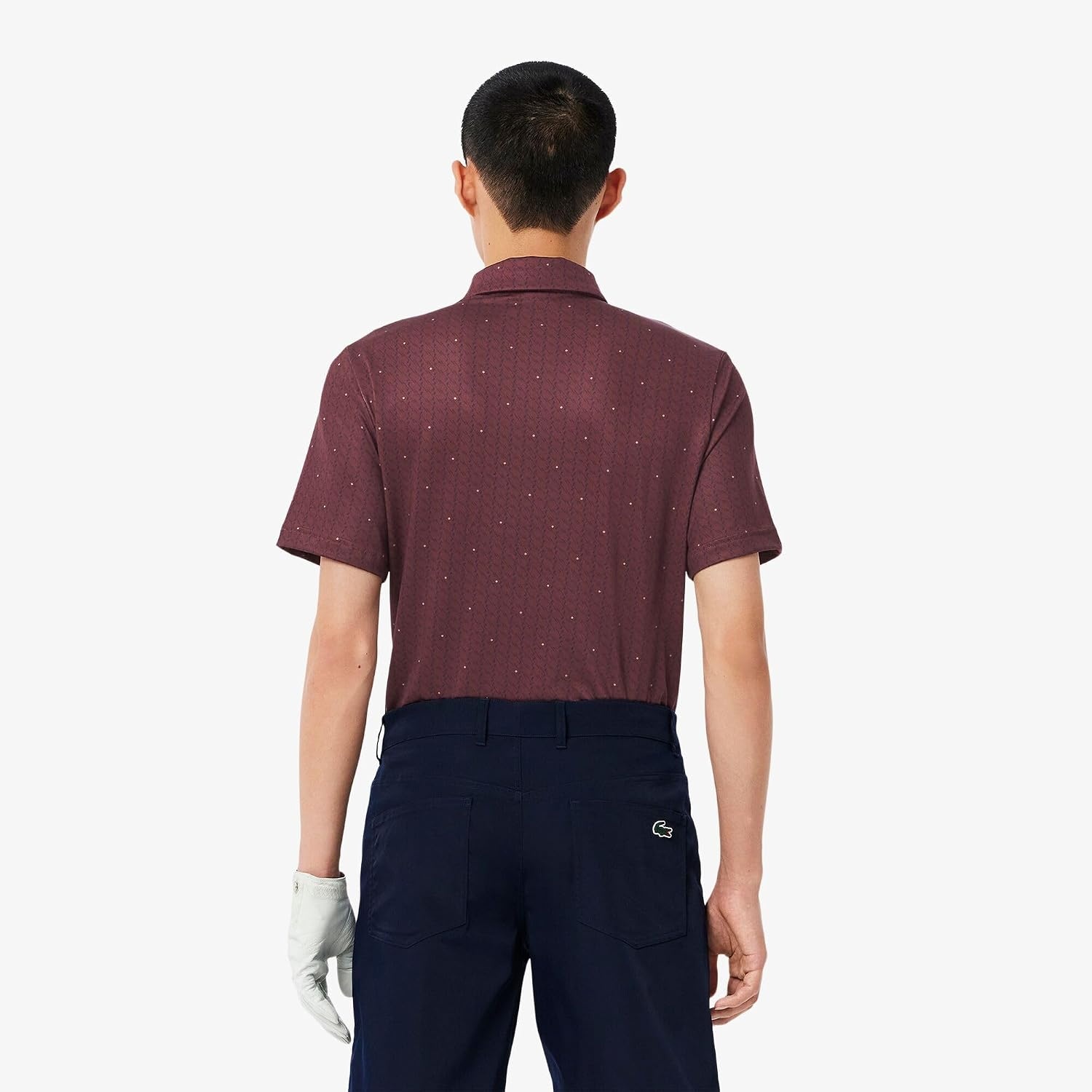 image:imageLacoste Mens Regular Fit UV Protect Golf Polo ShirtExpressoNavy Blue