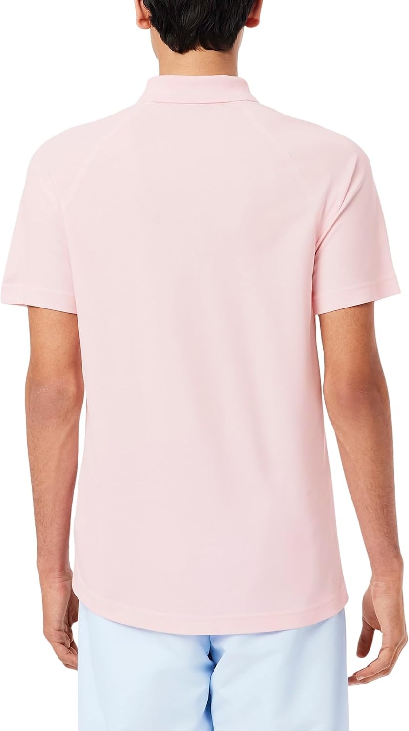 image:imageLacoste Mens Regular Fit UV Protect Golf Polo ShirtFlamingo