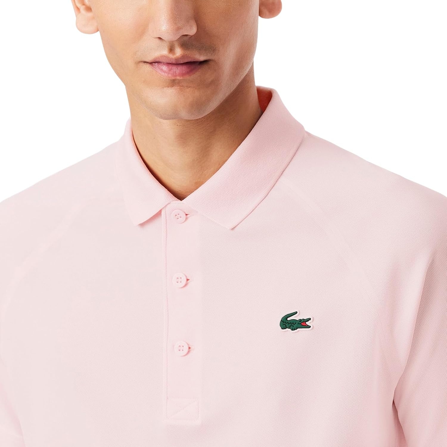 image:imageLacoste Mens Regular Fit UV Protect Golf Polo ShirtFlamingo